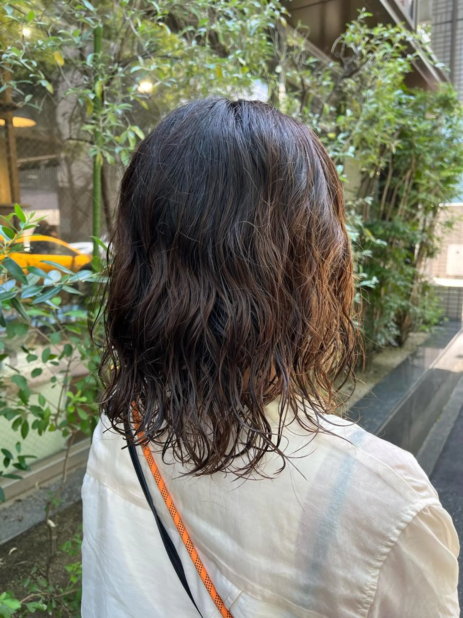 パーマ えんぐちとも／透明感 カラー／博多ボブのヘアスタイル