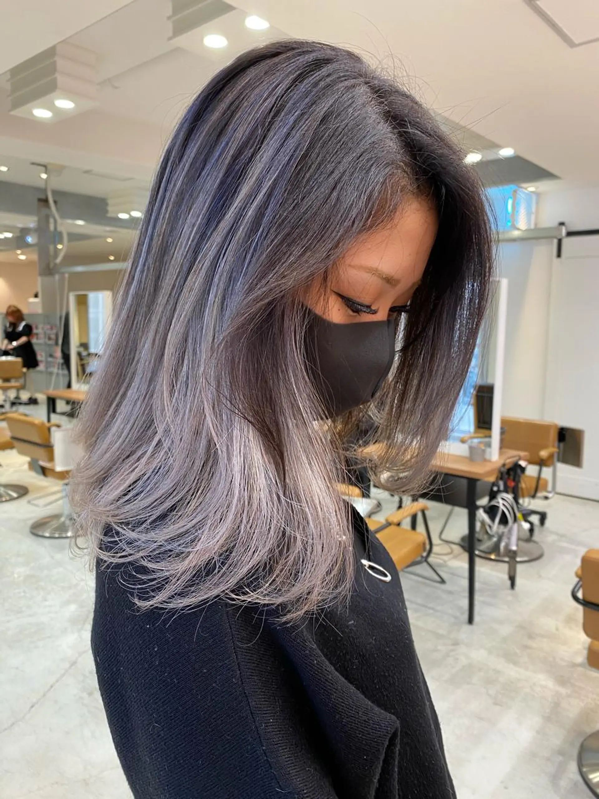 ミディアム カラー バレイヤージュ ブリーチ ケアブリーチ ダブルカラー ハイライトカラー welring hair salon所属・welring hair salonのヘアスタイル