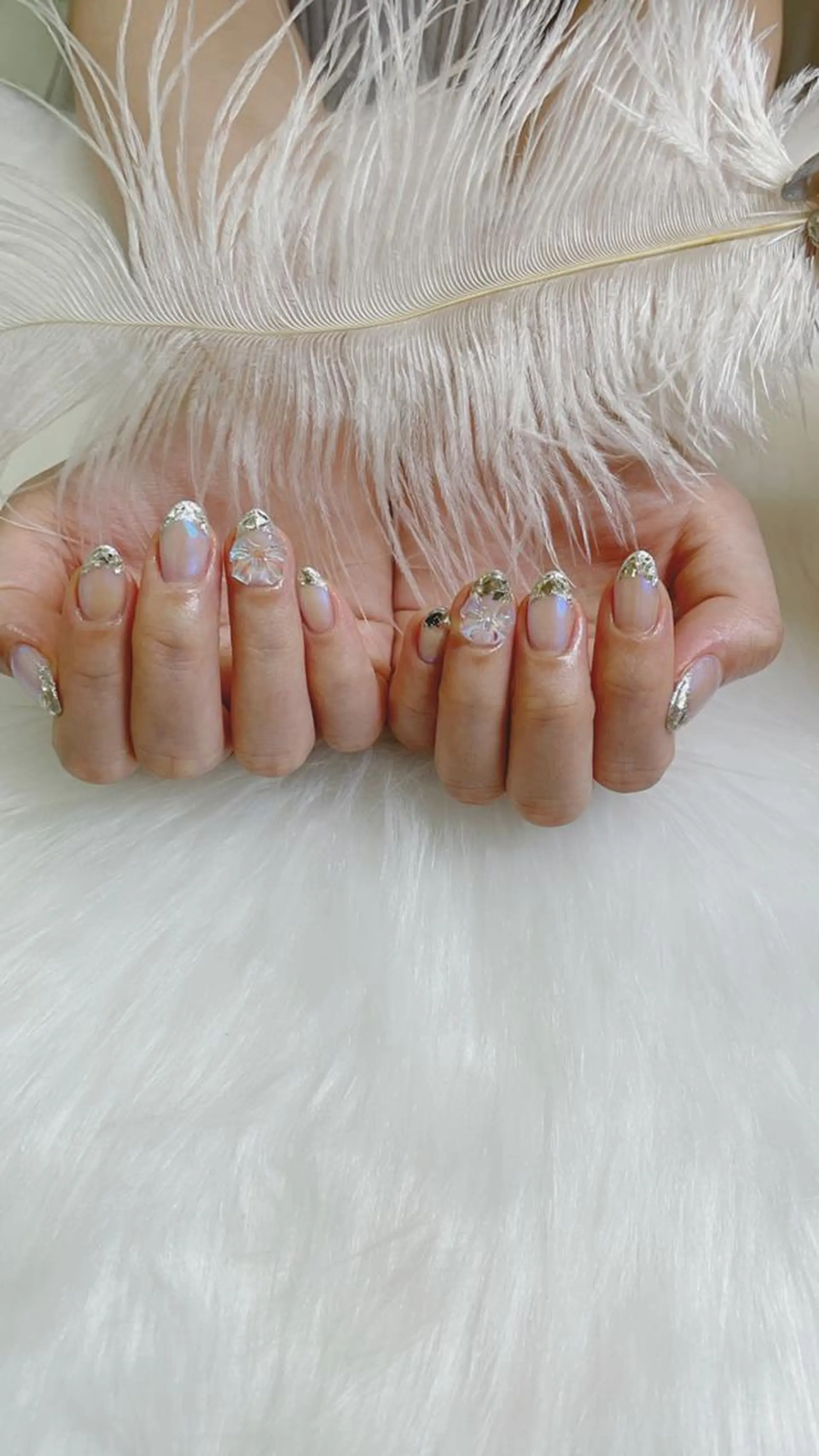 ネイル ハンドネイル ハンドケア 🦋ネイルサロン ブラン🌈ゆりのネイルデザイン