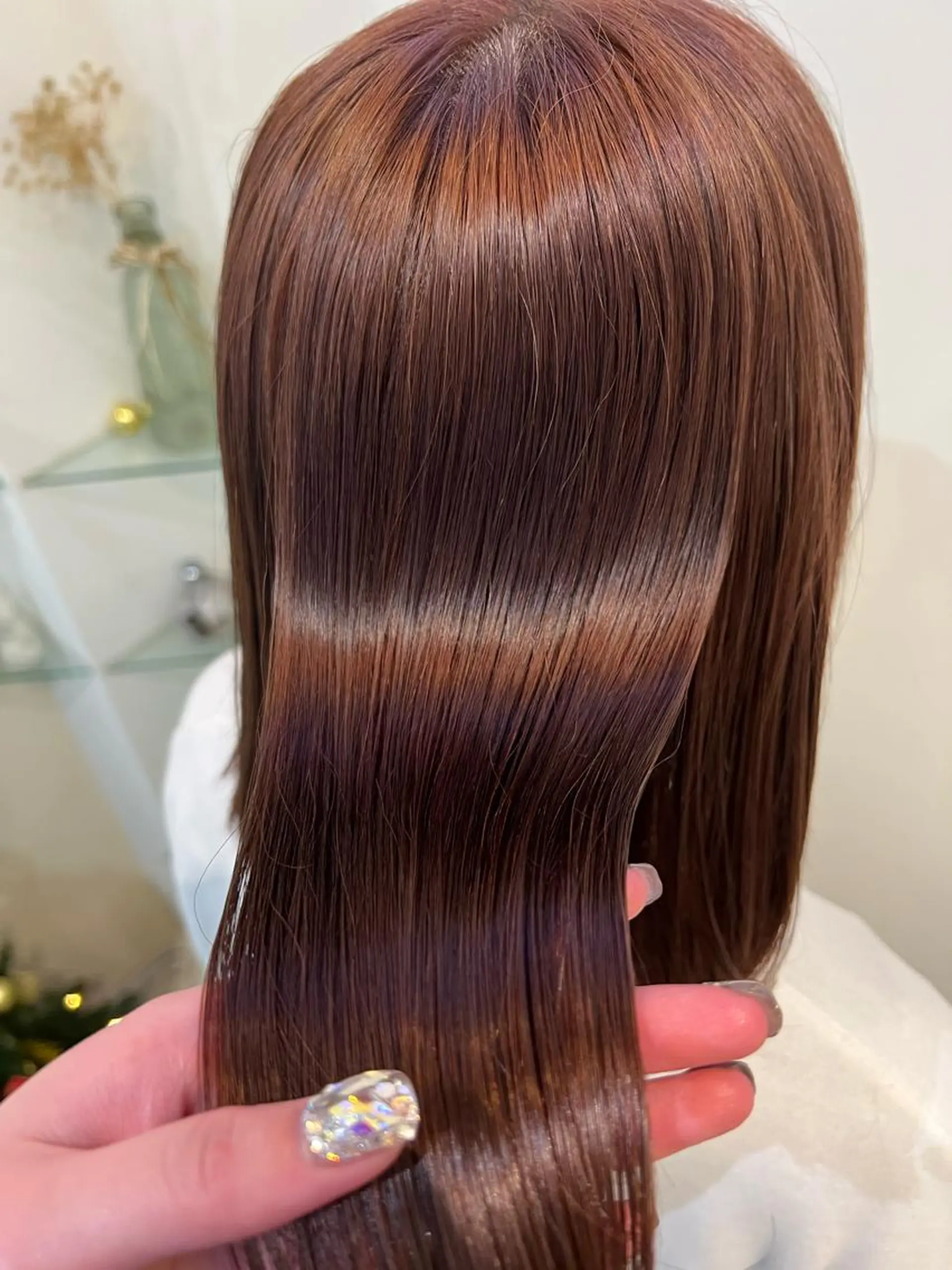 カラー ブリーチしない暖色 カラー🥀杉 優菜のヘアスタイル