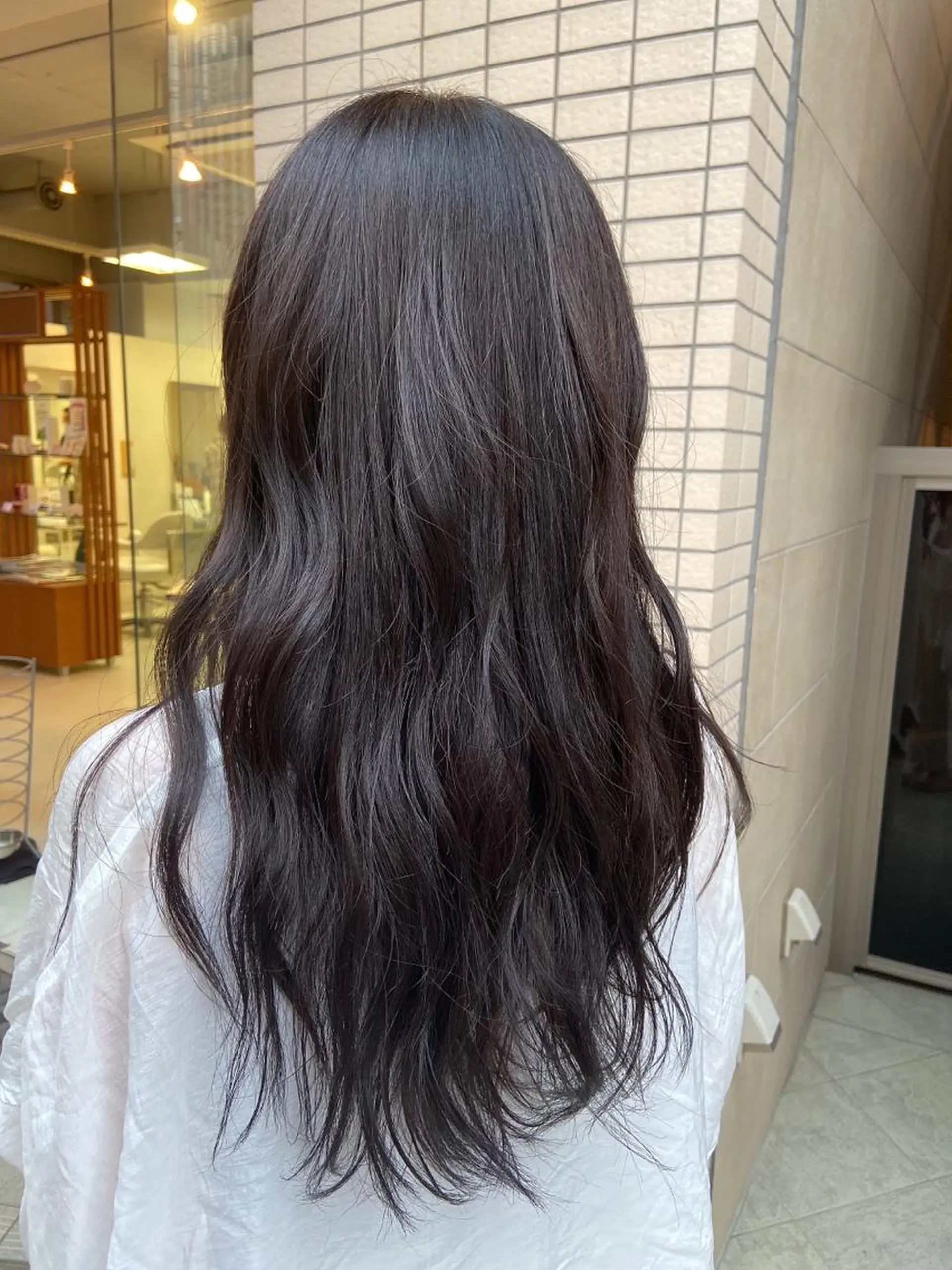 ロング カラー ブルーカラー 菊地 美憂のヘアスタイル