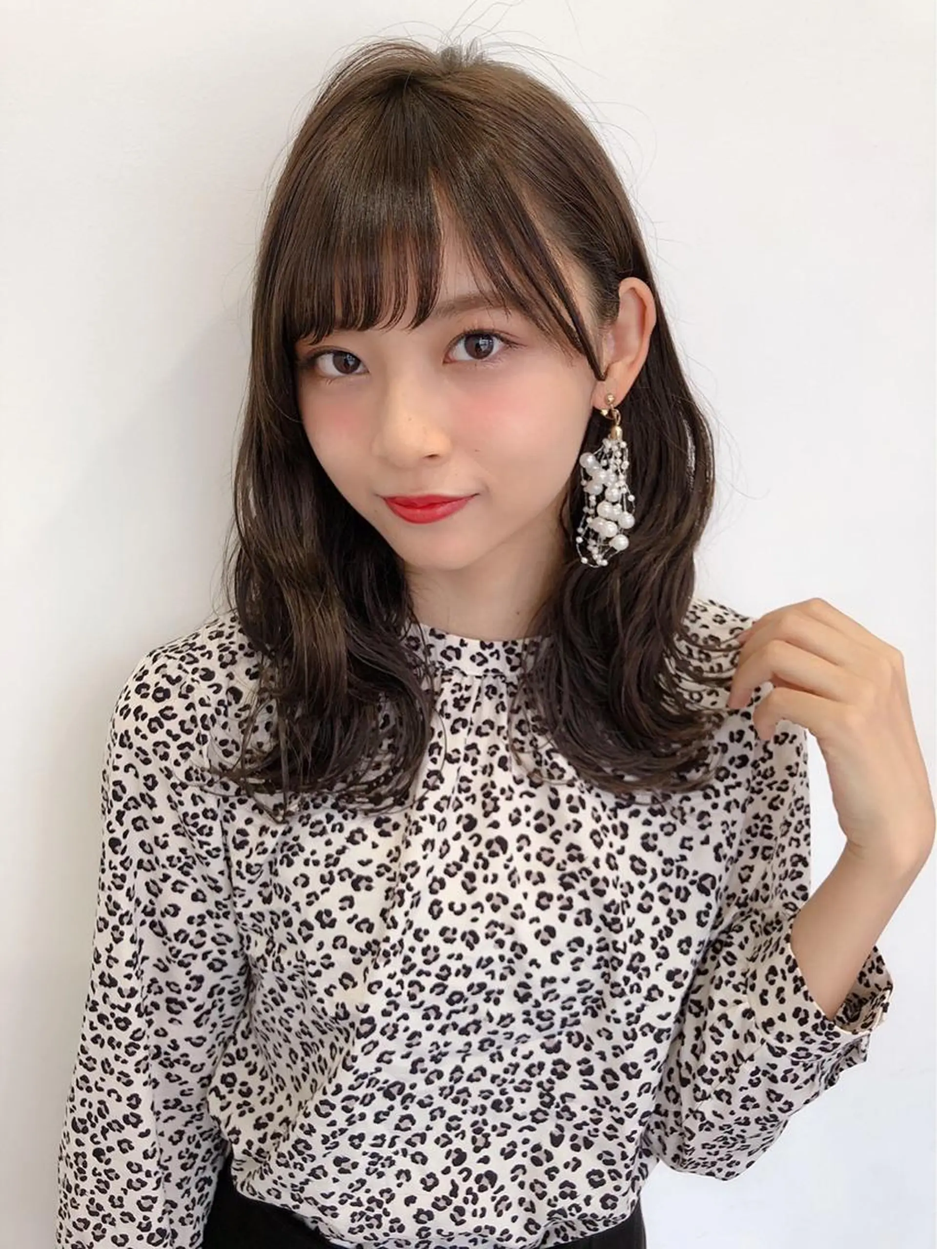 ミディアム カラー ヘアアレンジ 顔周りカット/髪質改 善/新宿/畑中稔里のヘアスタイル