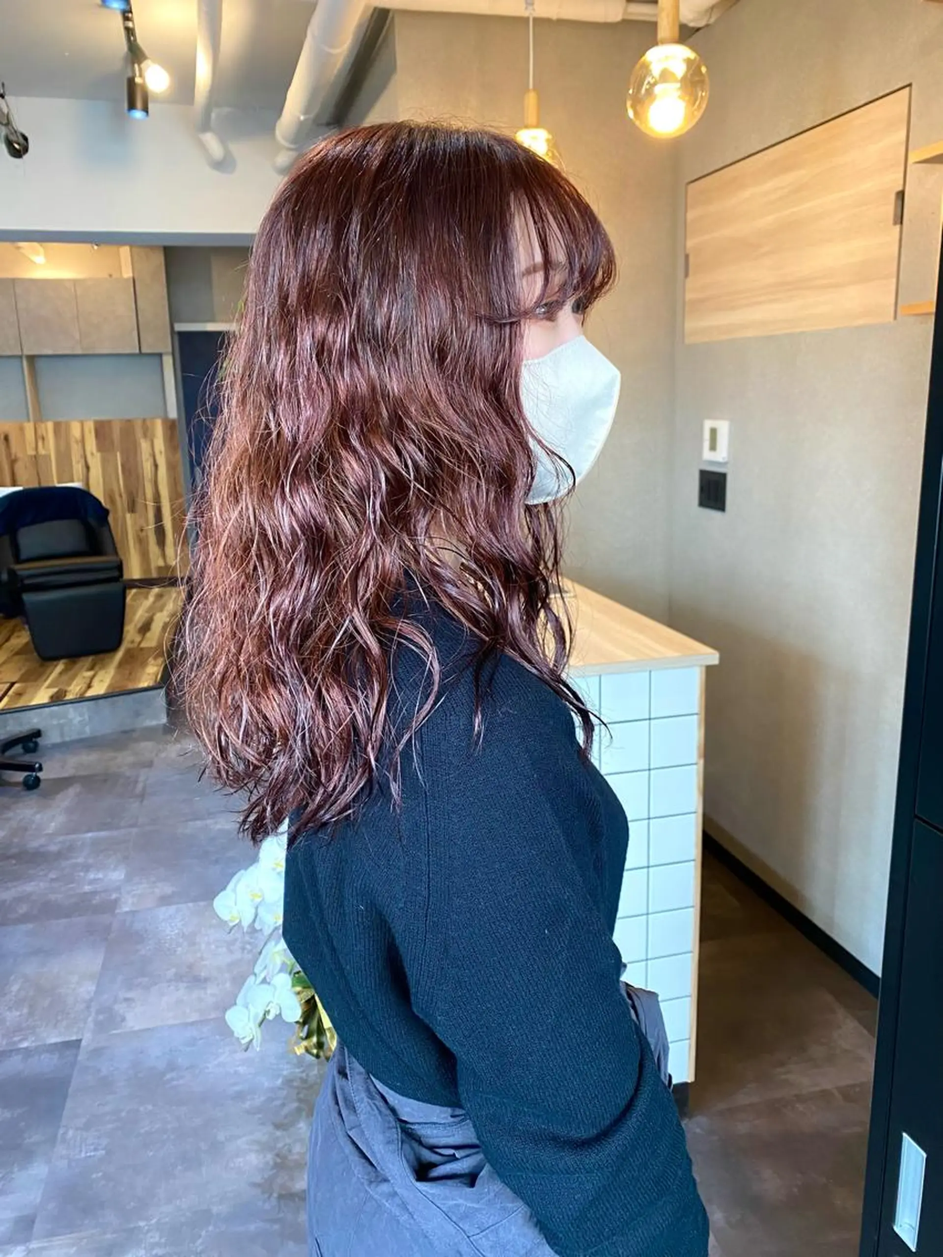 セミロング カラー パーマ カット ヘアカラー パーマ トリートメント nely所属・kouyo パーマ/ウルフカットのヘアスタイル