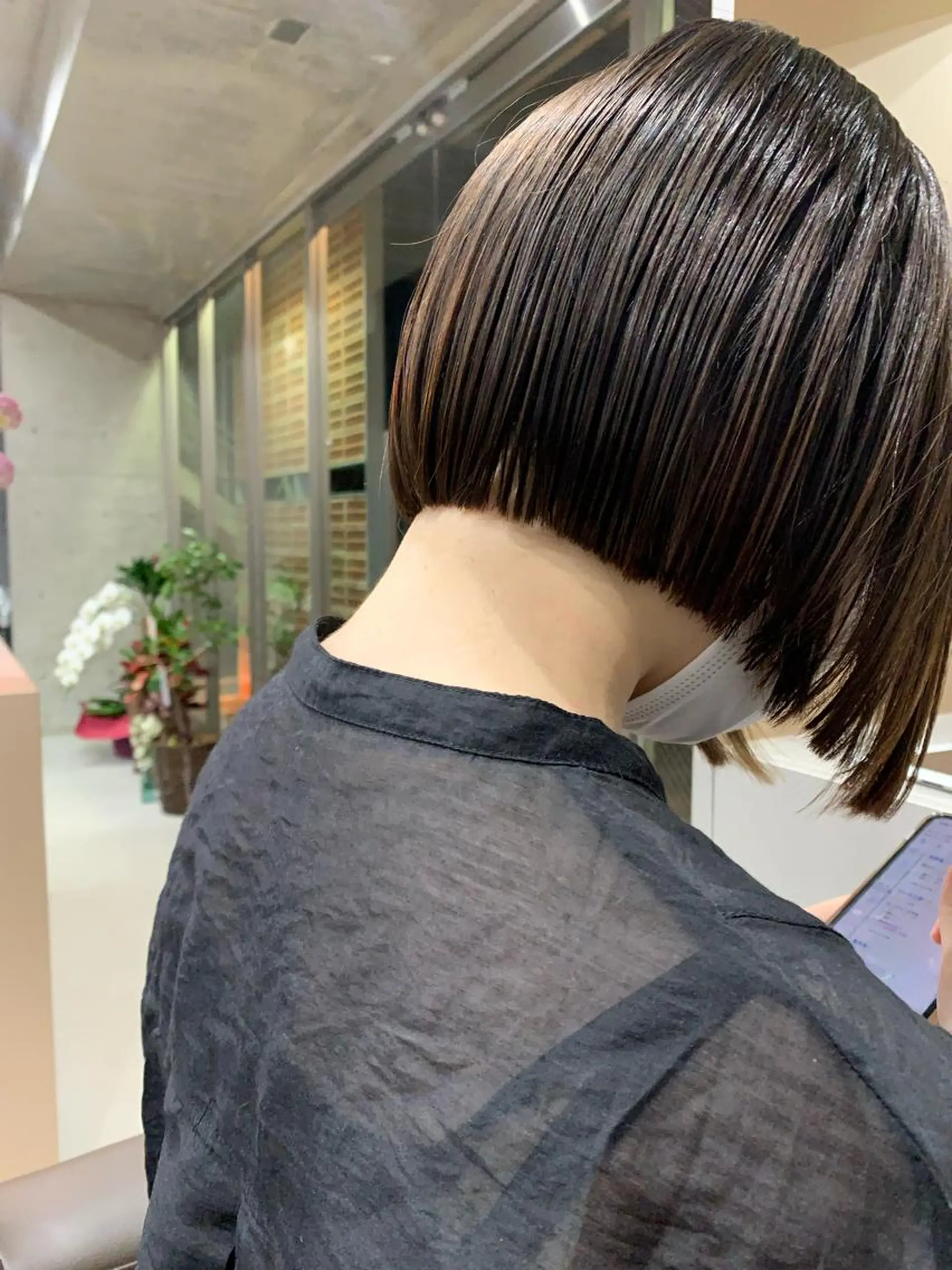 ショート カラー ボブパーマコテ巻き風 パーマNo1深江秀平のヘアスタイル