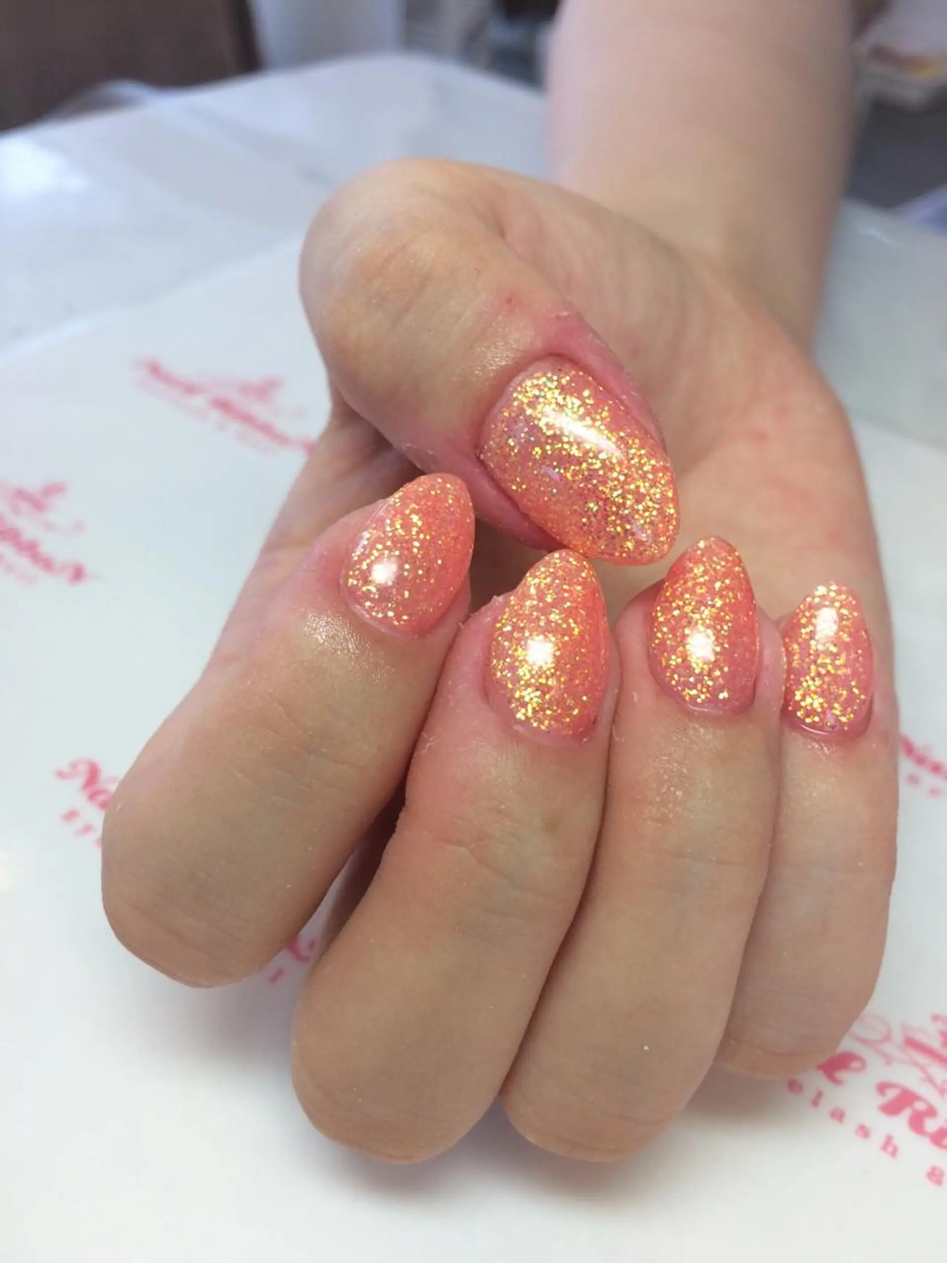 ネイル 春ネイル ネイルリボン 受付スタッフのネイルデザイン