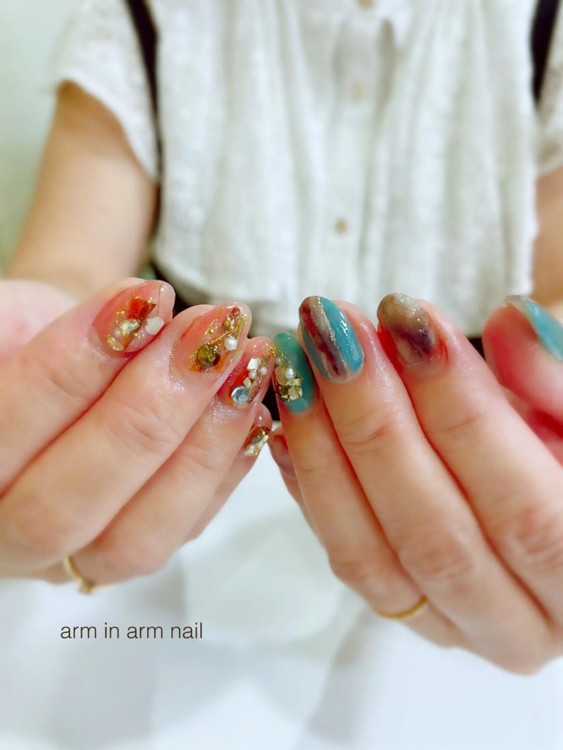 ネイル arm in arm ︎✿Yamamotoのマツエク・マツパデザイン