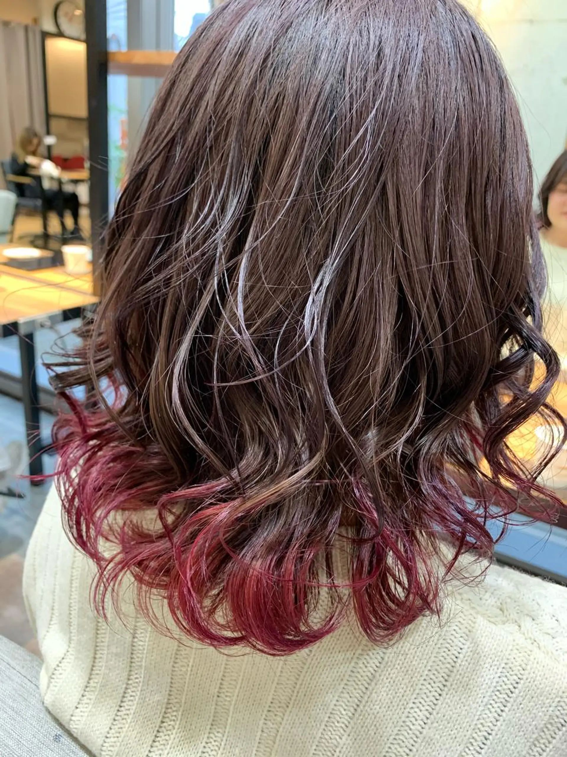 ミディアム カラー ヘアカラー トリートメント 天野 開のヘアスタイル