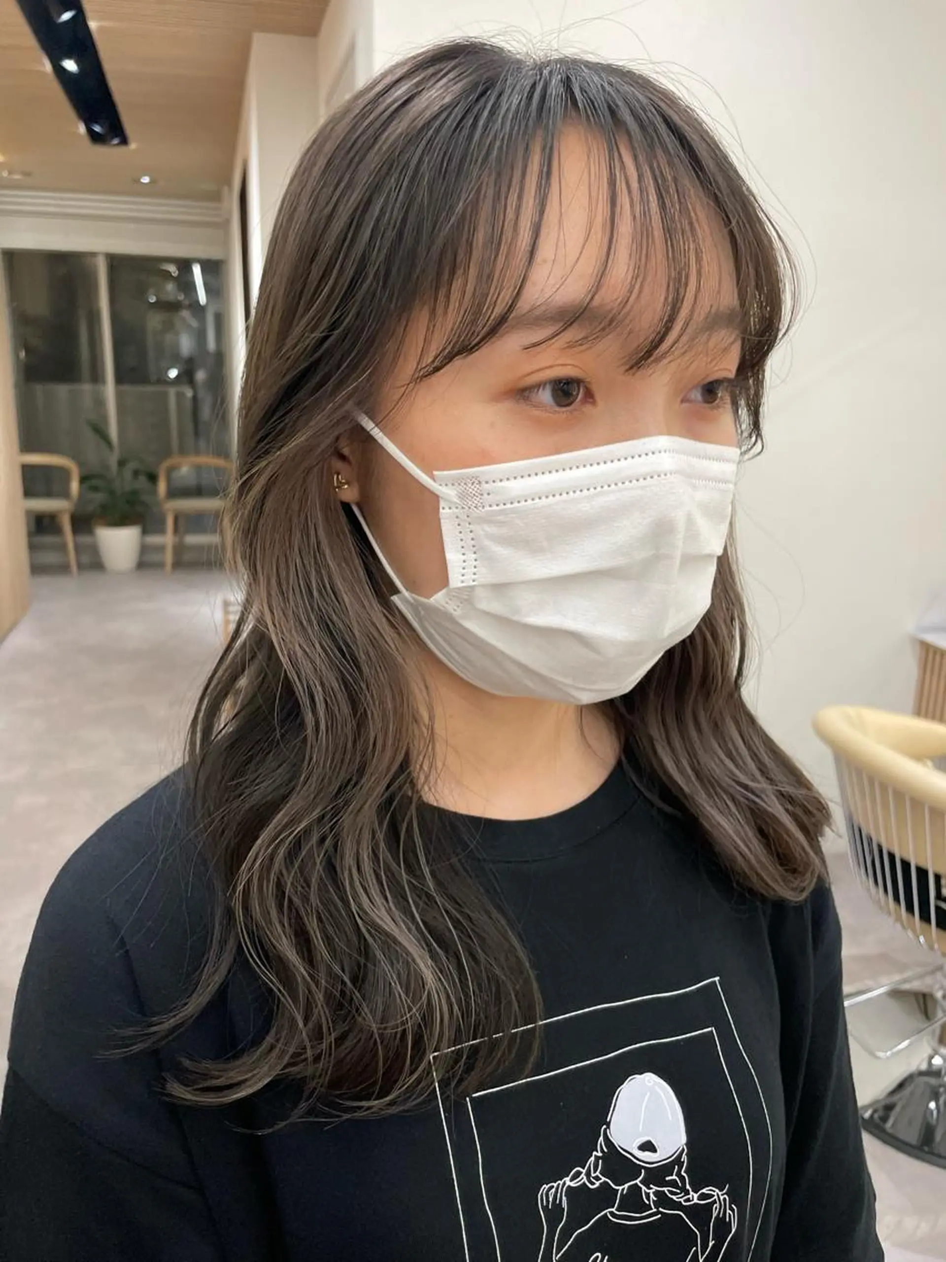 セミロング カラー パーマ ヘアアレンジ レイヤー縮毛矯正 ささきすずね💗のヘアスタイル