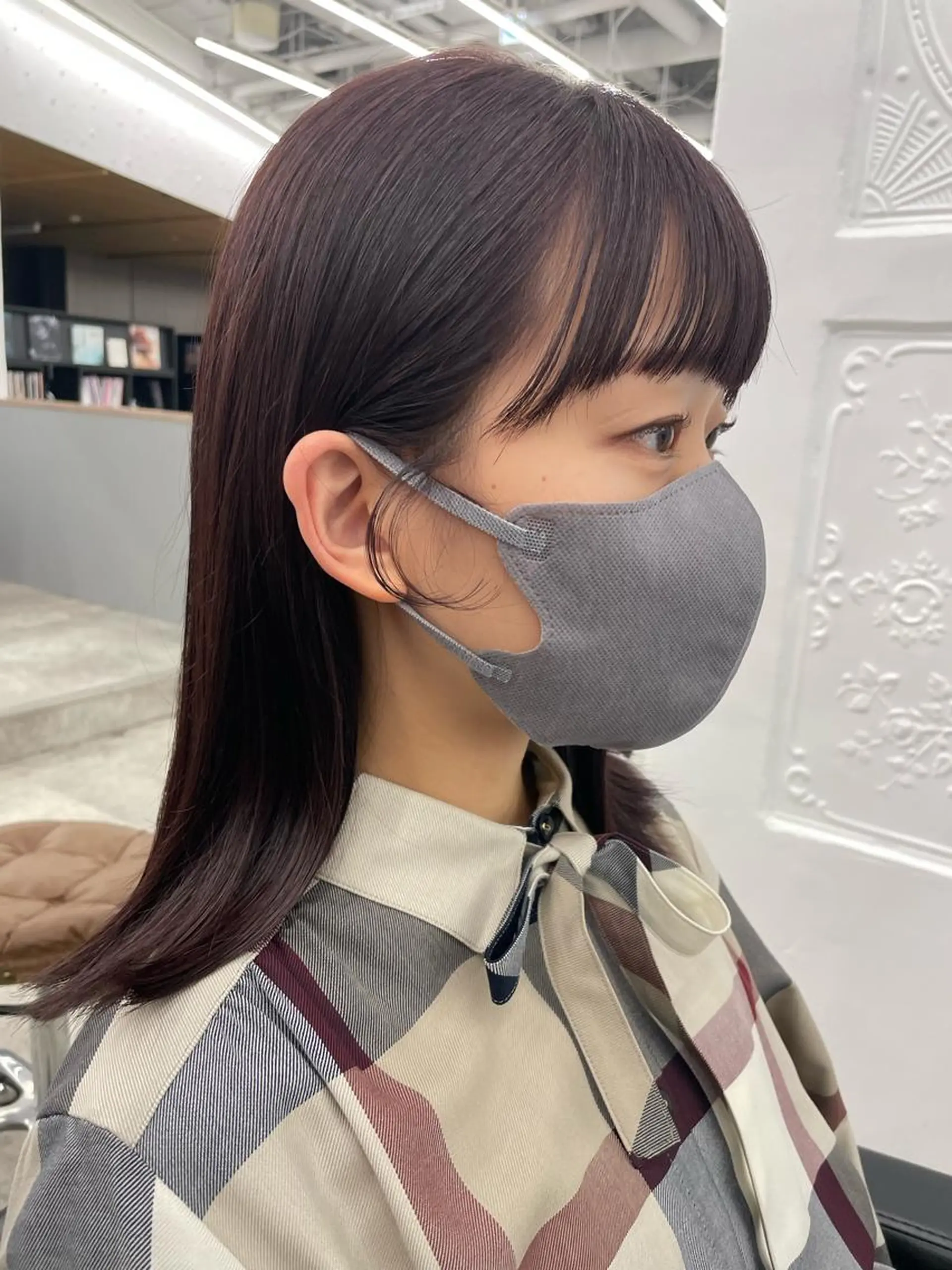 ミディアム カラー ヘアアレンジ カット ヘアカラー トリートメント ヘッドスパ ヘアセット 【柔らか透明感✨/ 似合せ前髪】大石葉月のヘアスタイル