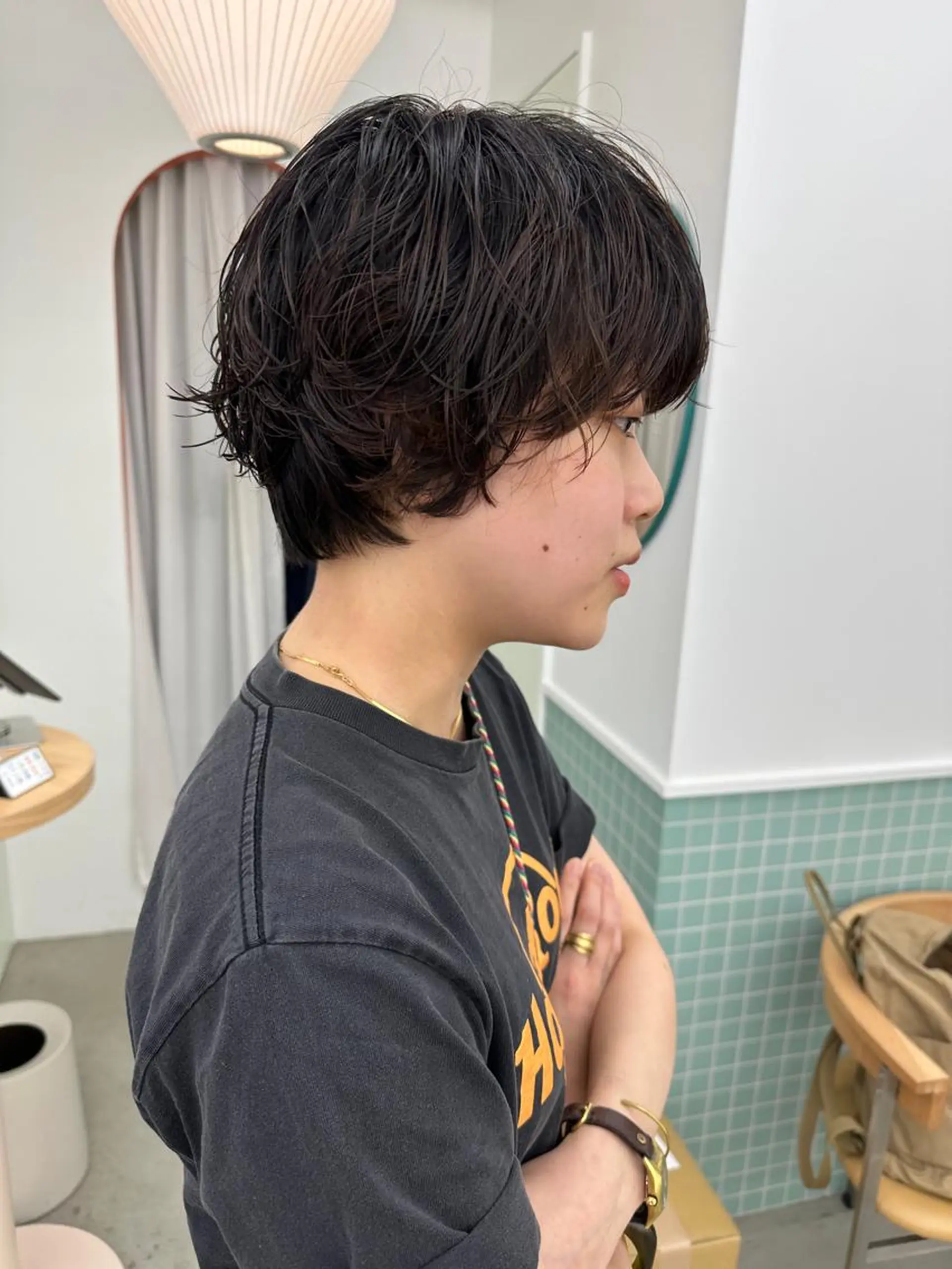 ショート パーマ ショートヘア ニュアンスパーマ カット パーマ トリートメント ボブ/レイヤー/ケア パーマ/リュウタのヘアスタイル