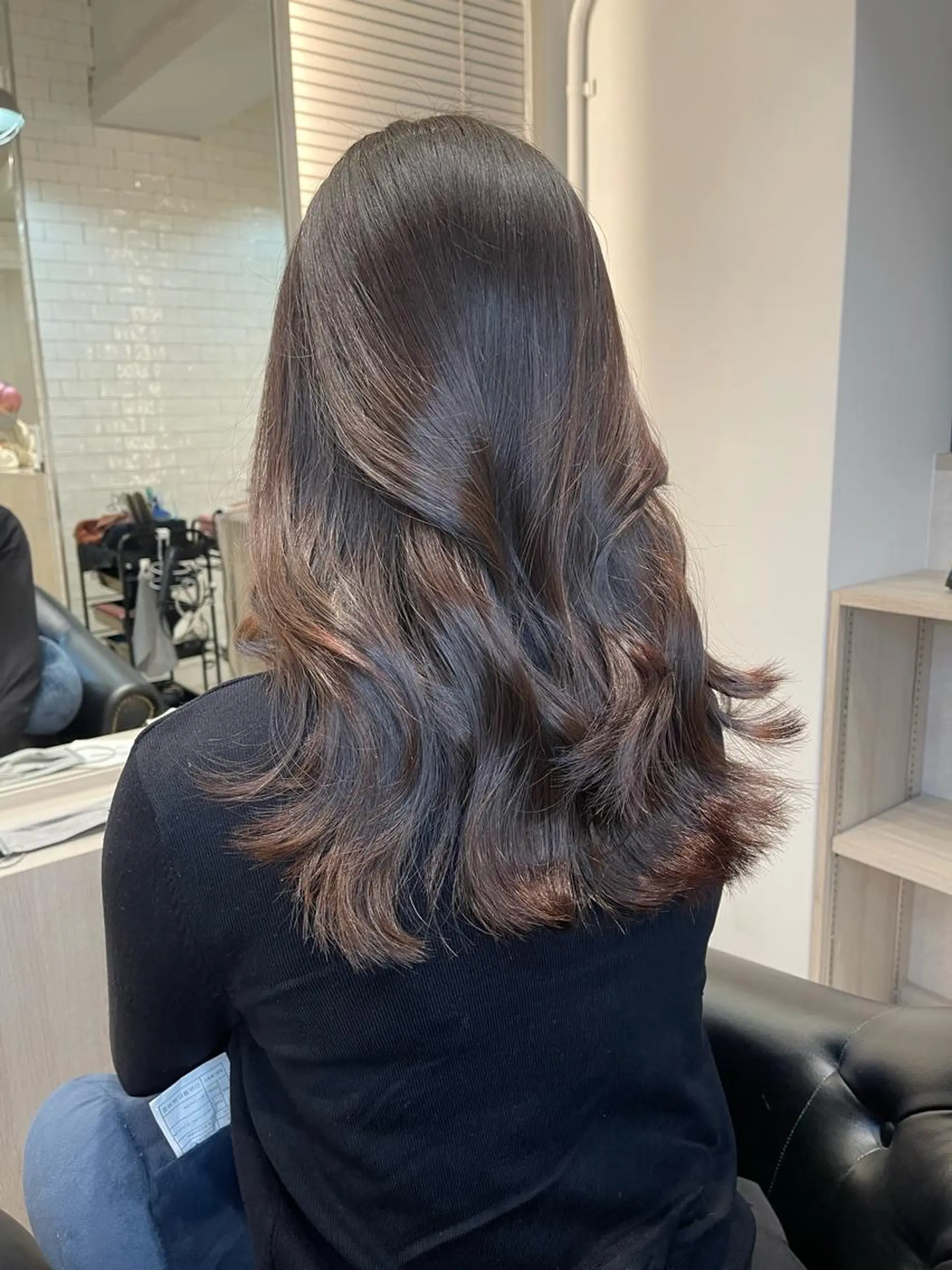 ロング カラー カット ヘアカラー トリートメント &chaLme   心斎橋所属・emi/髪質改善/ 韓国風/艶カラーのヘアスタイル