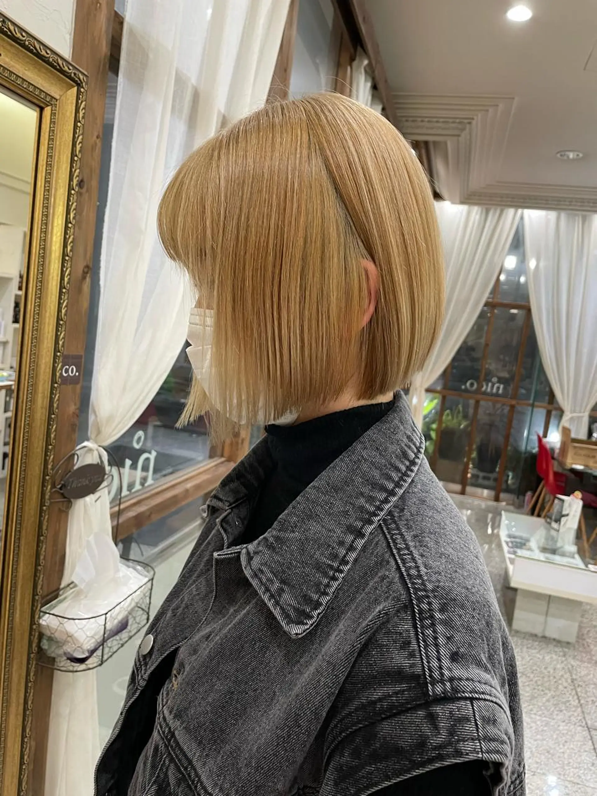 ミディアム カット ヘアカラー トリートメント 安田 蓮のヘアスタイル