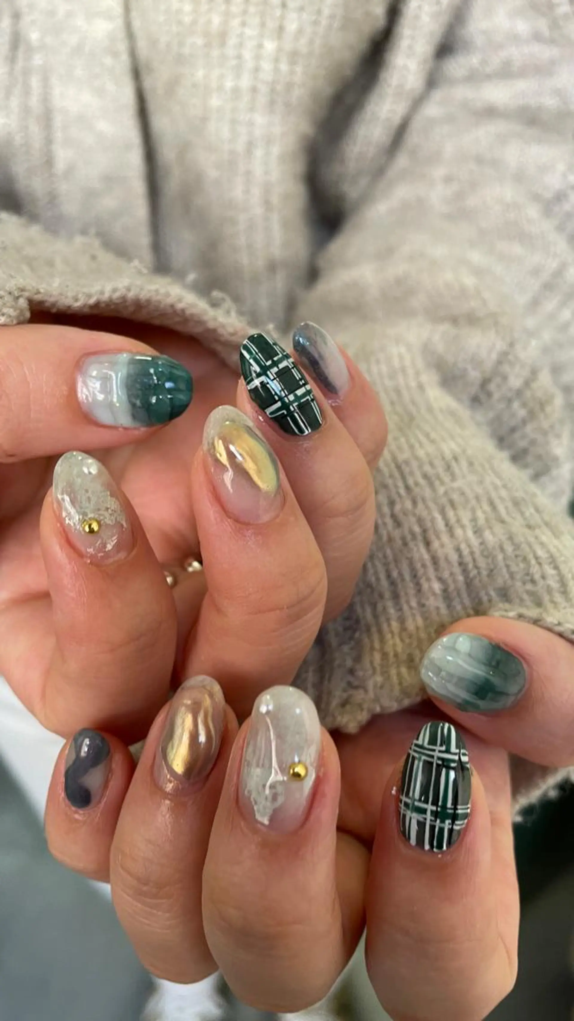 ネイル ハンドネイル フットネイル ゆびノさき茨木店 ニュアンス/アートのネイルデザイン