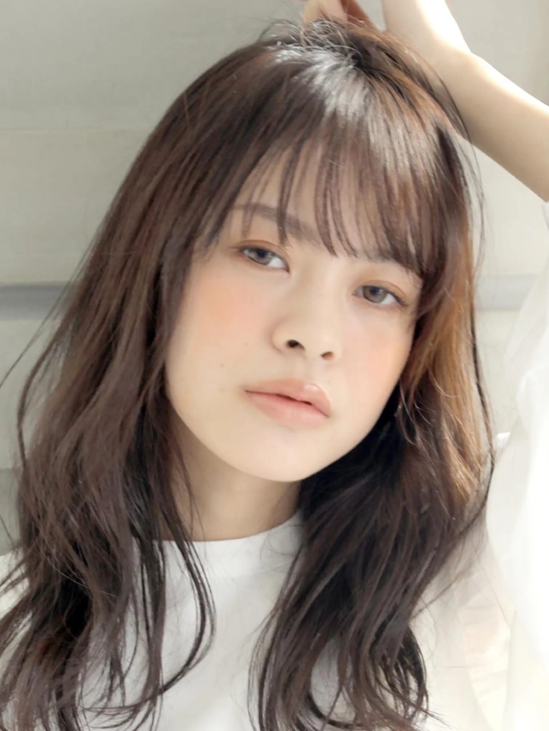 ミディアム chacha Blanc田中のヘアスタイル