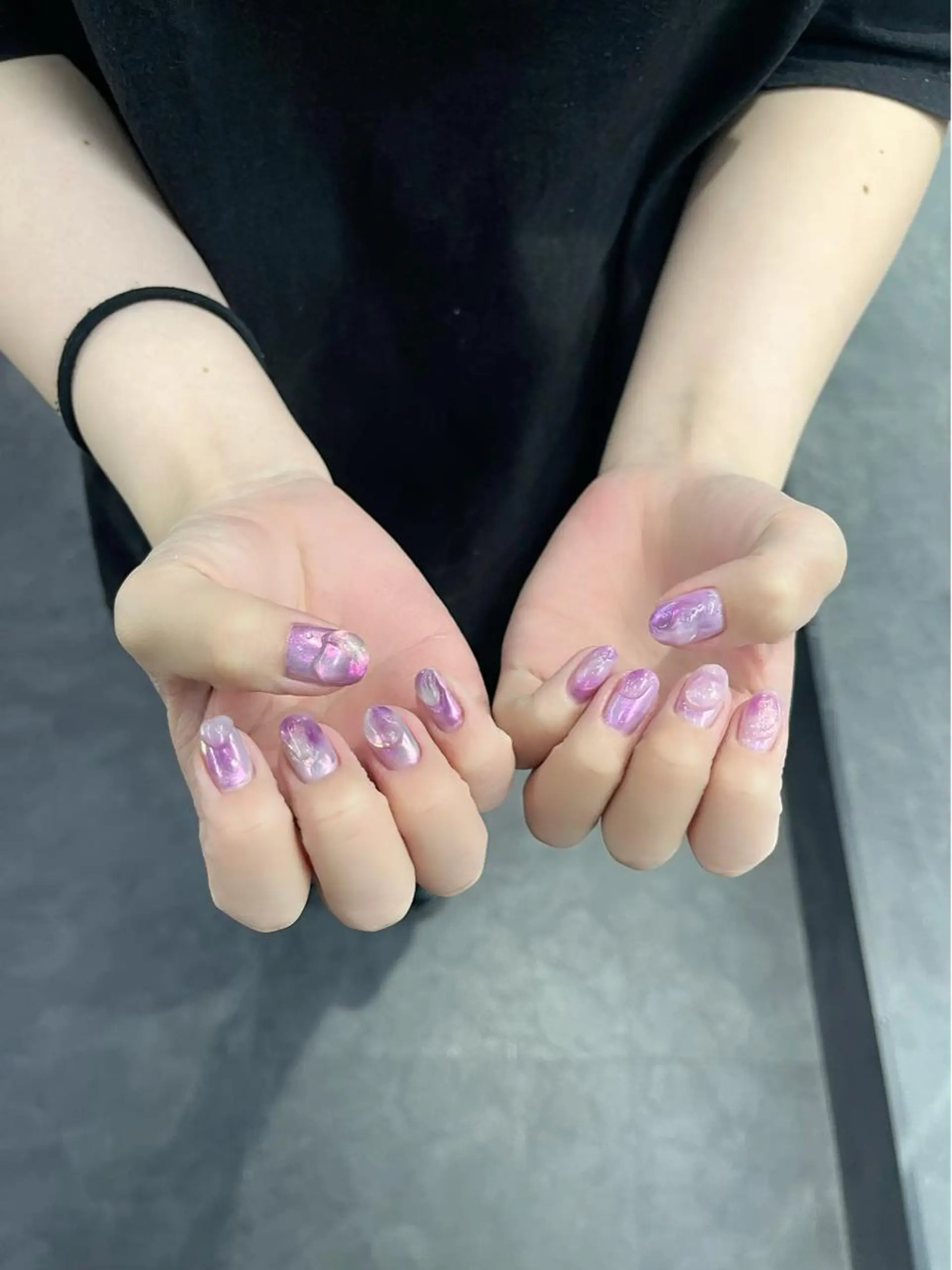 ネイル ニュアンスネイル ハンドネイル GRANDE大須 Cecil💜のネイルデザイン