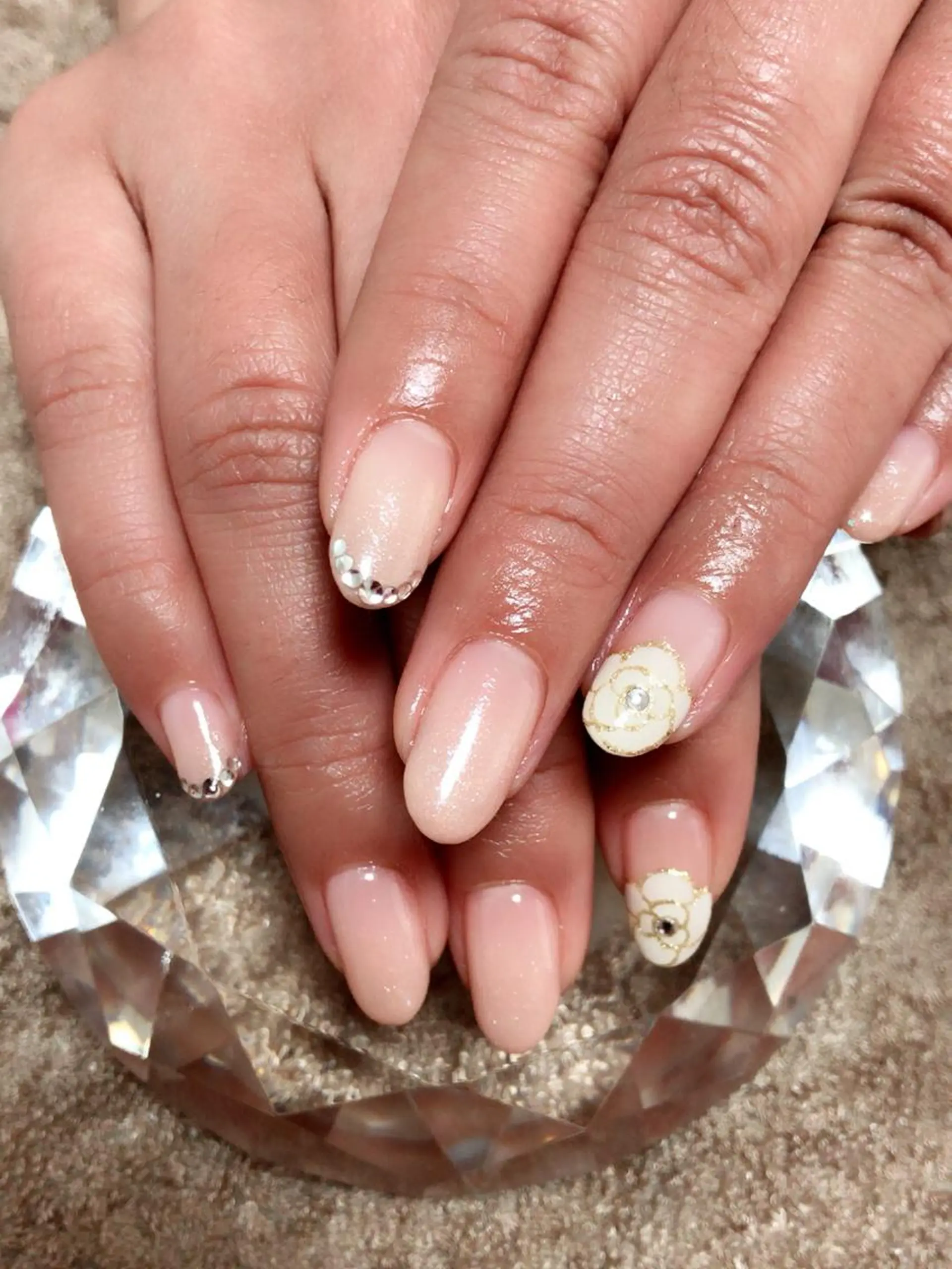 ネイル アートネイル シンプルネイル ストーンネイル ネイル/耳つぼ /新ホワイトニングのネイルデザイン