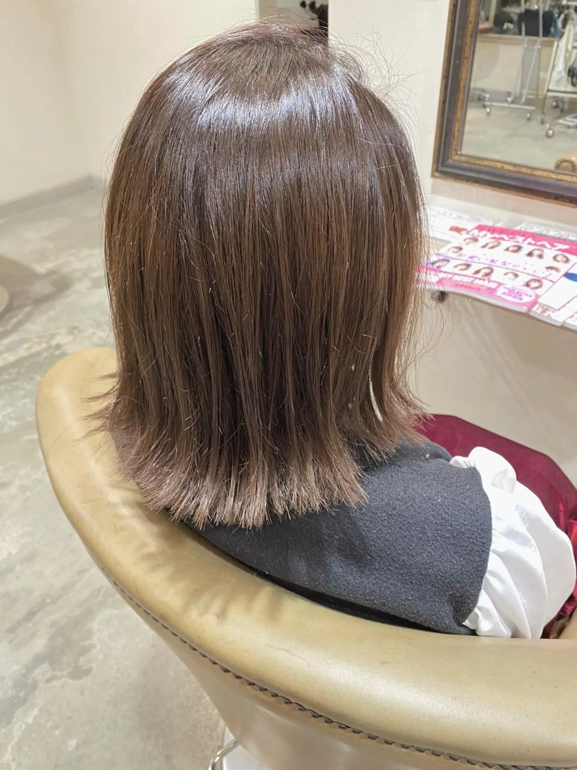 ミディアム カラー 透明感カラー グラデーションカラー グレージュ 美髪・髪質改善 有田怜平のヘアスタイル