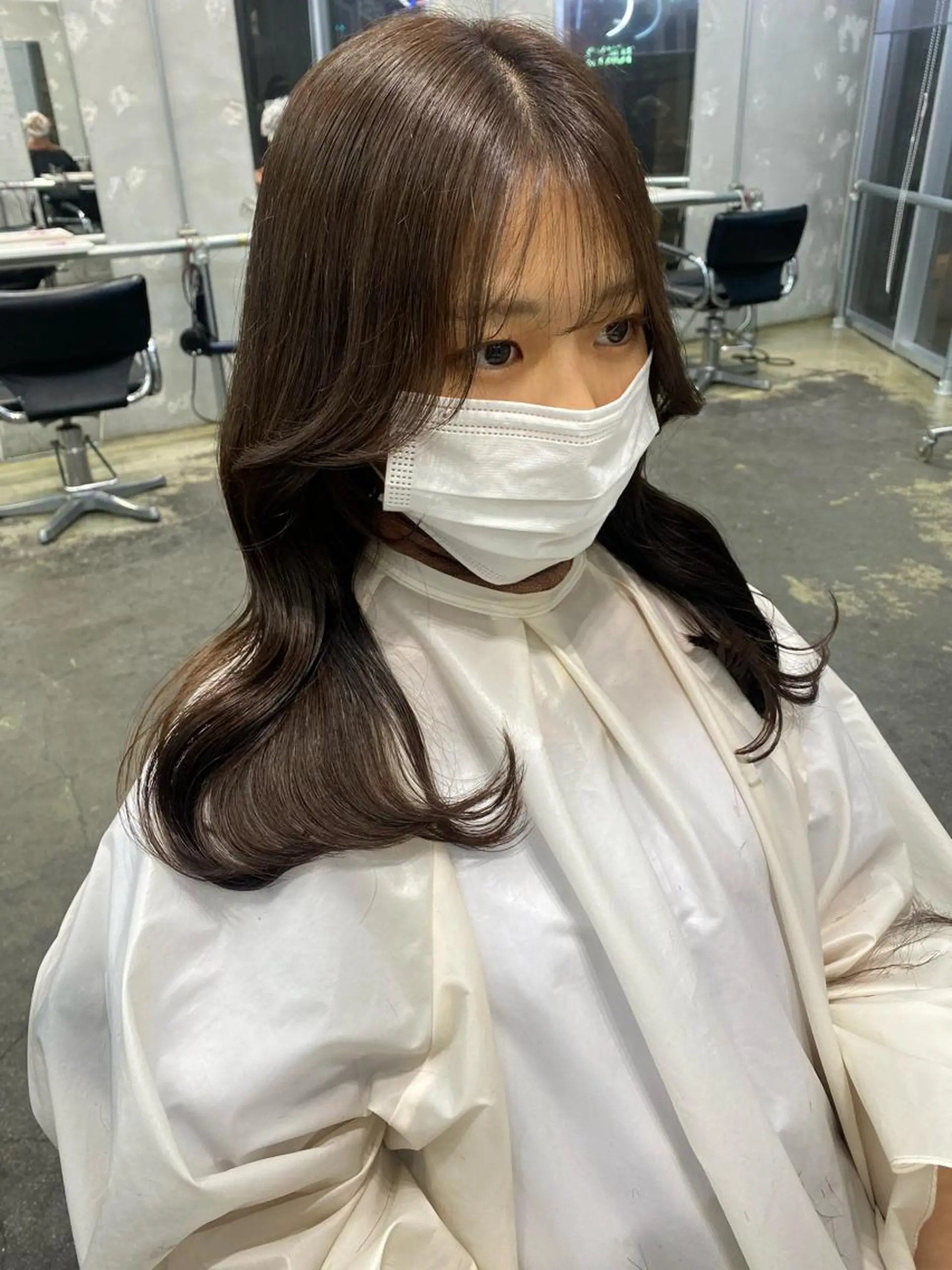 セミロング カラー 💗💗韓国レイヤー yu-ki💗💗のヘアスタイル