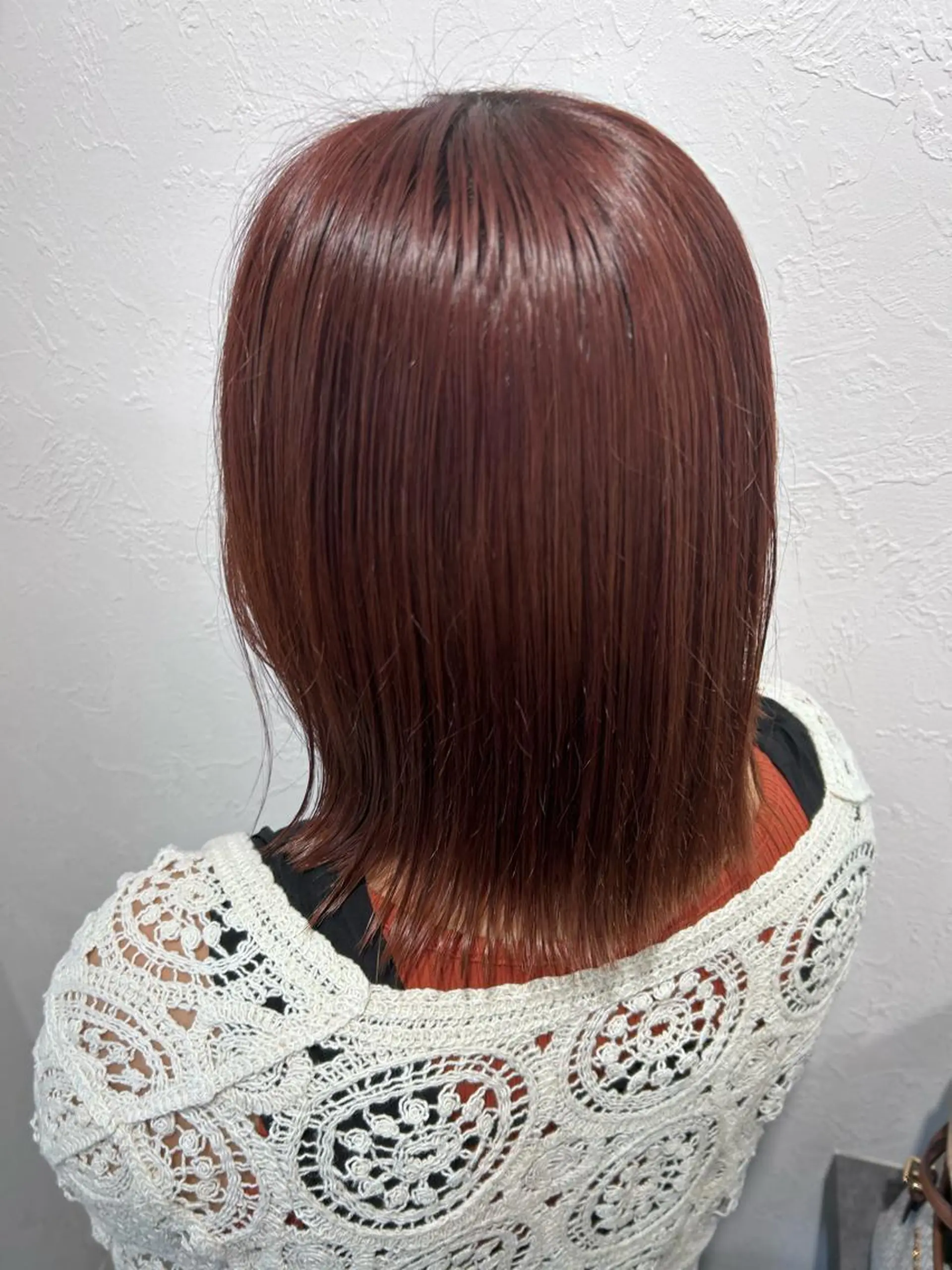 ミディアム 艶カラー/レイヤー /メンズ/マツエクのヘアスタイル