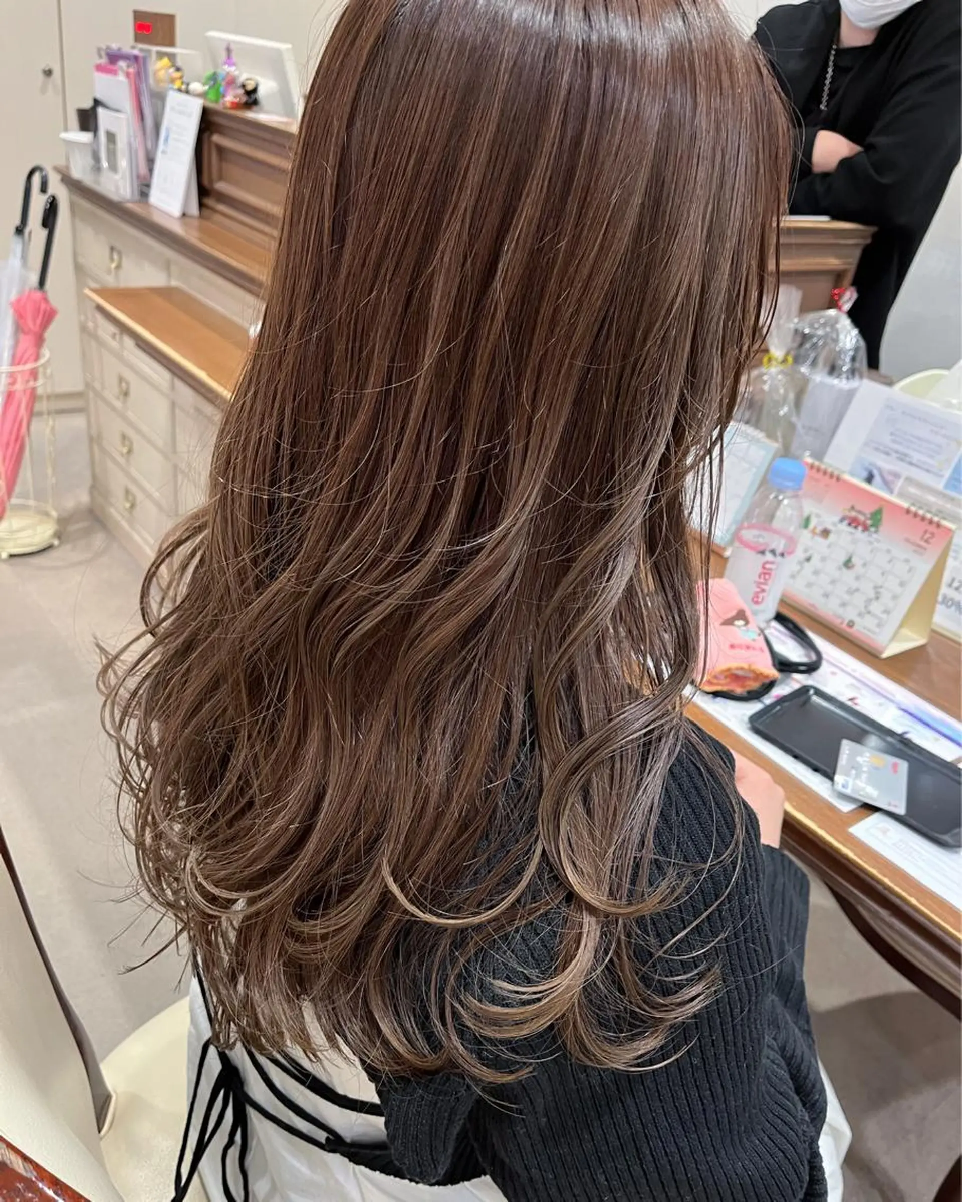 ロング カラー レイヤーカット カット ヘアカラー トリートメント サソウ ユリエ🥥のヘアスタイル