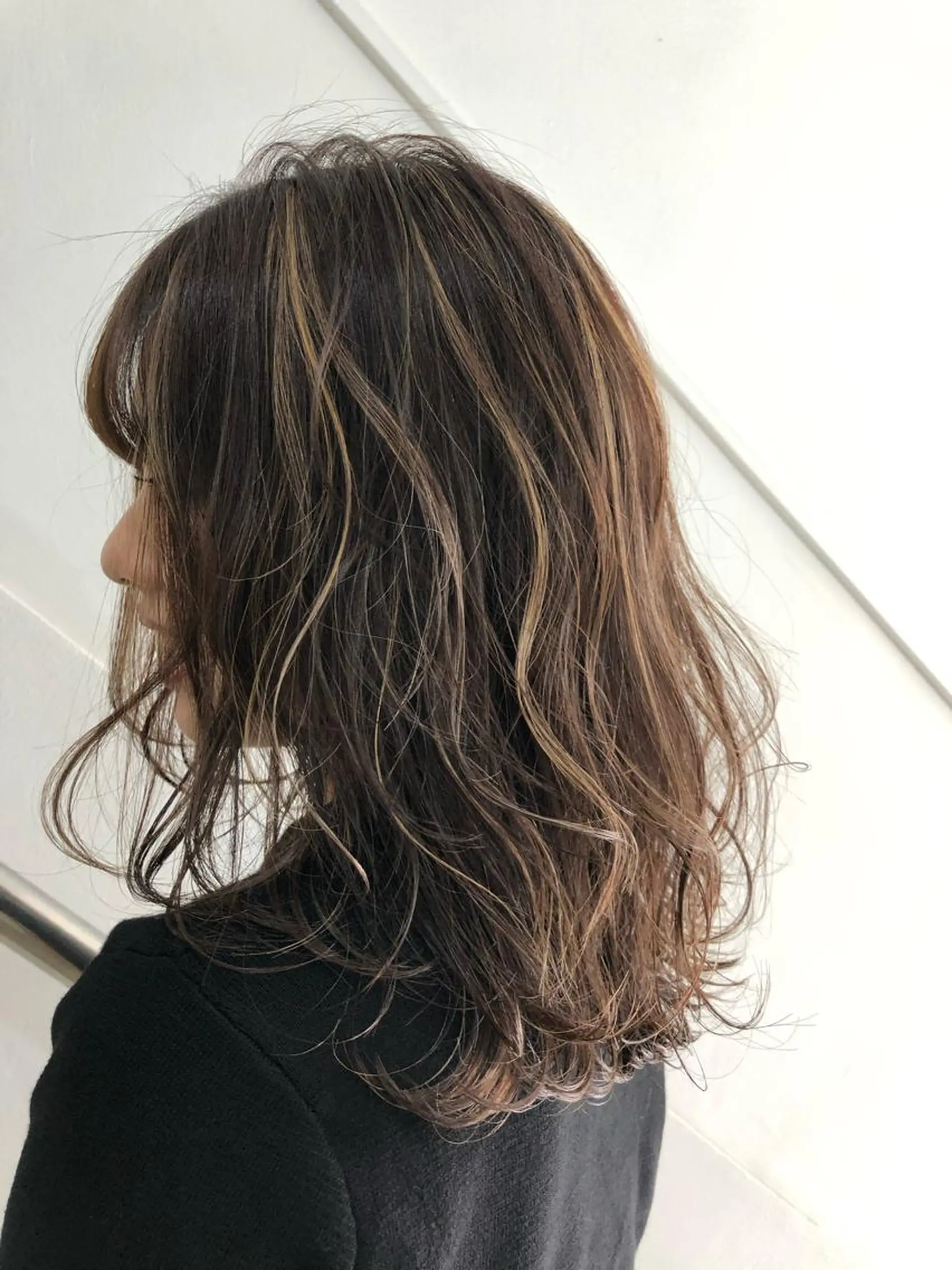 セミロング カット ヘアカラー トリートメント 似合わせ＋韓国カット ニシヤマ　マイのヘアスタイル