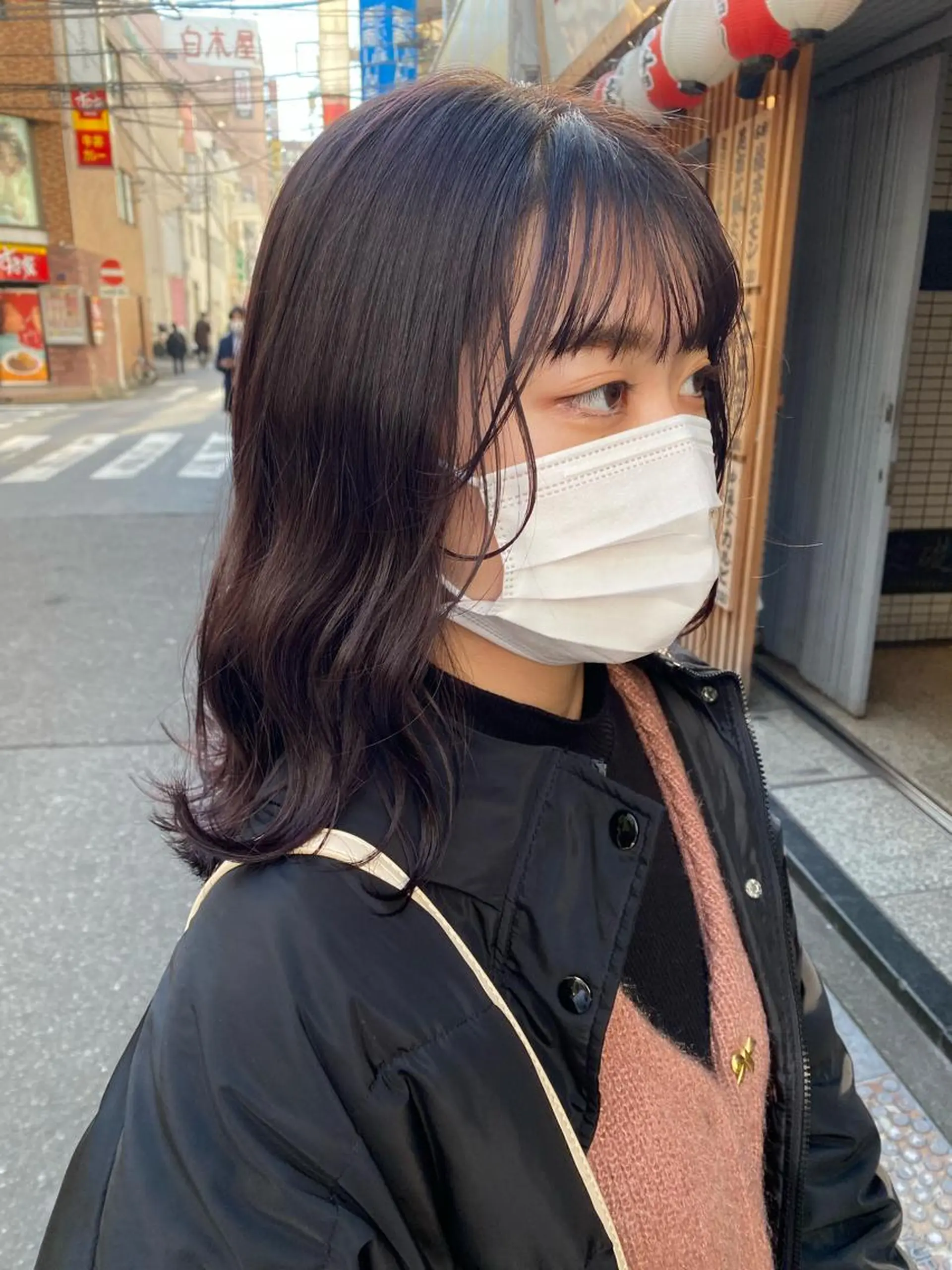 セミロング 🍋暖色カラーヘアア レンジniina🍋のヘアスタイル