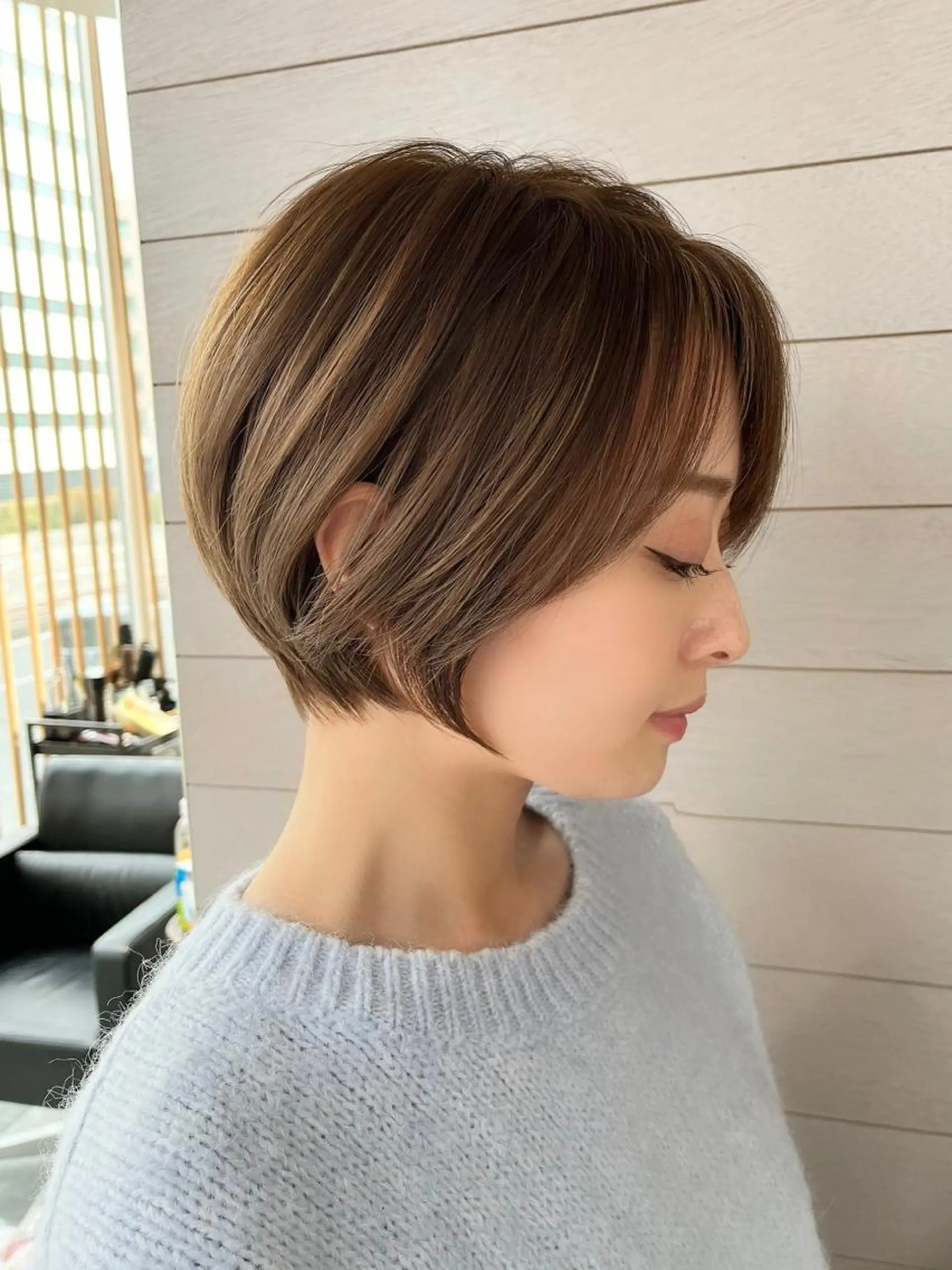 ショート ショート白髪染め無料 ／河瀬謙介のヘアスタイル