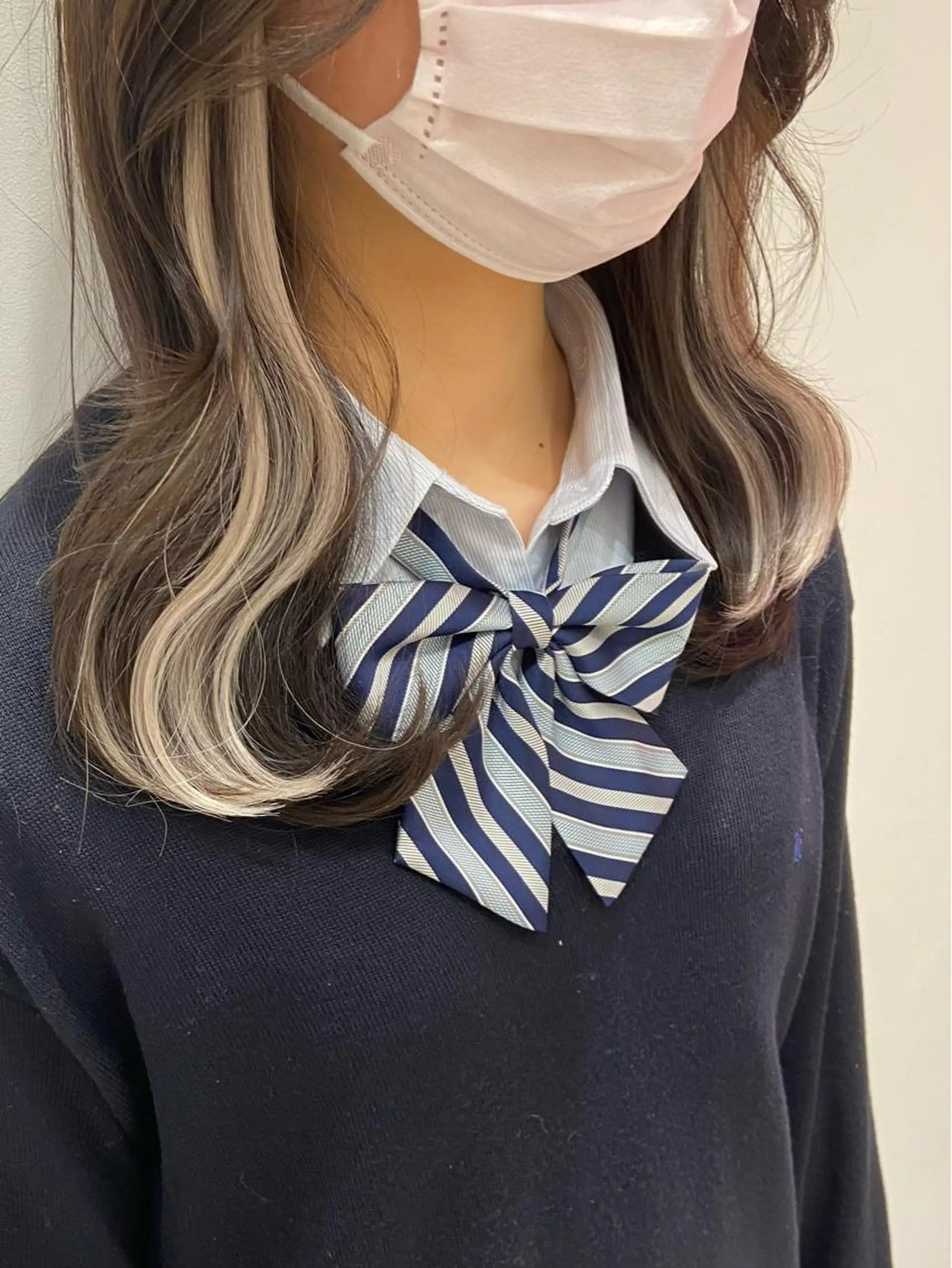 セミロング カラー シールエクステ ブリーチ ケアブリーチ ダブルカラー イヤリングカラー ヘアカラー トリートメント エクステ 新宿/韓国ヘア 中明度カラー/かやのヘアスタイル