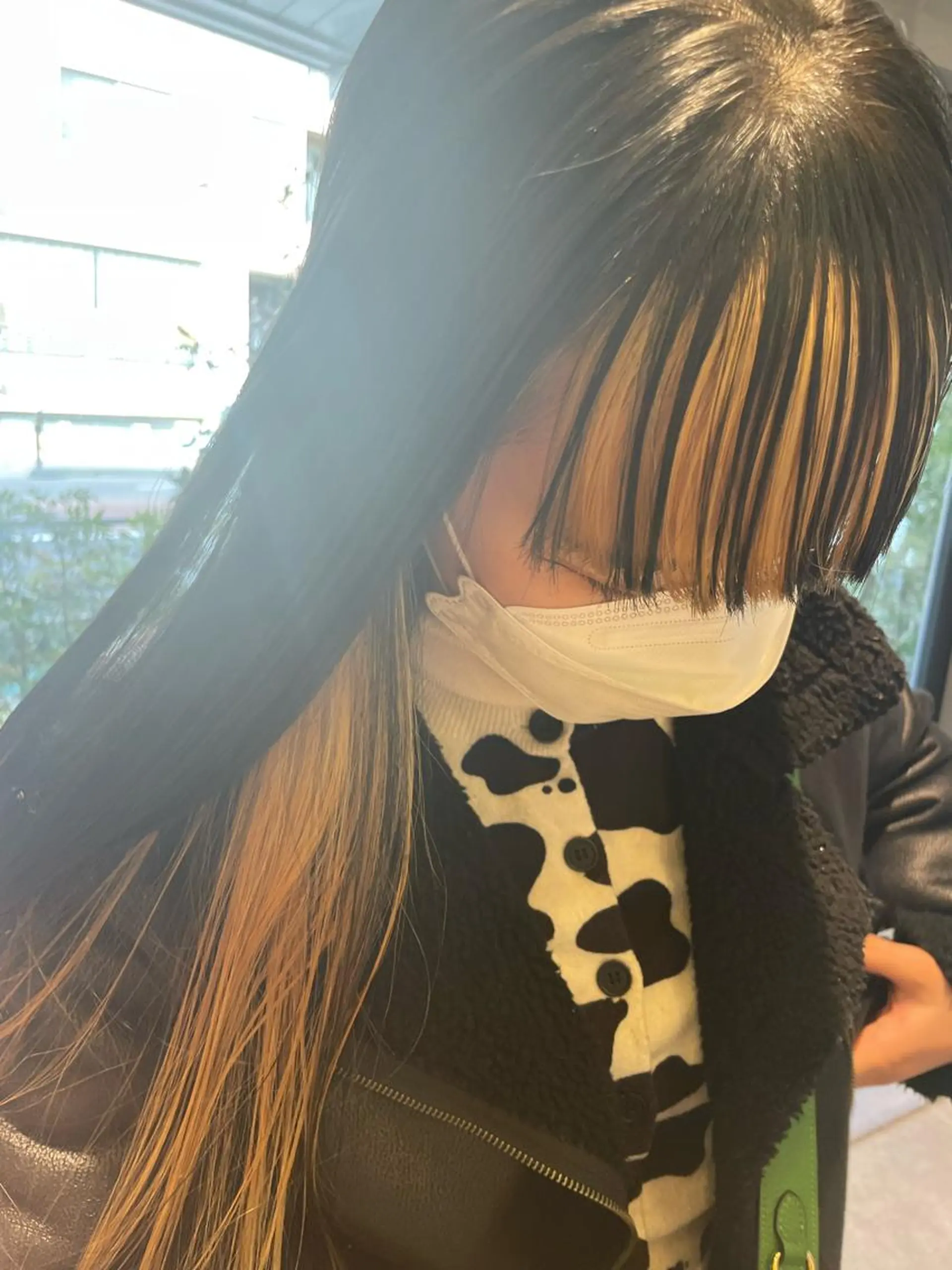 ロング カラー ヘアカラー ハイトーン🦄ネイル 💞のぶちのネイルデザイン