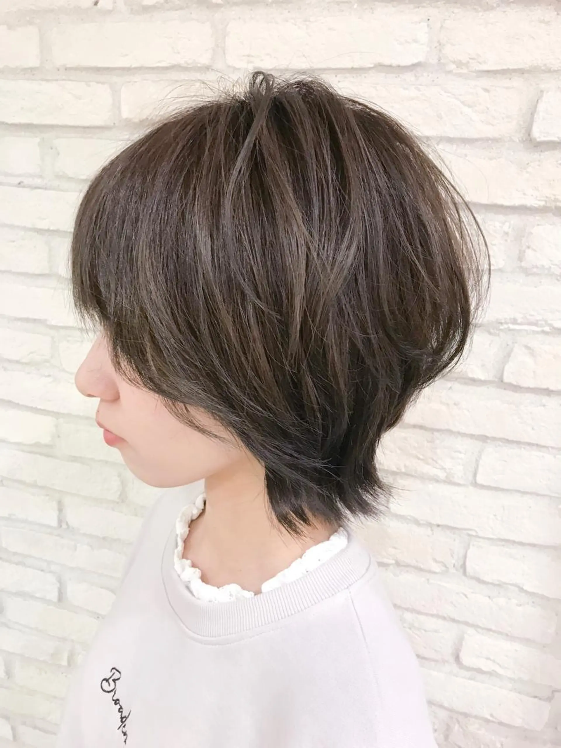 ショート カラー アッシュ ウルフカット 横浜🍒ルーツカラー エクステ／RIEのヘアスタイル