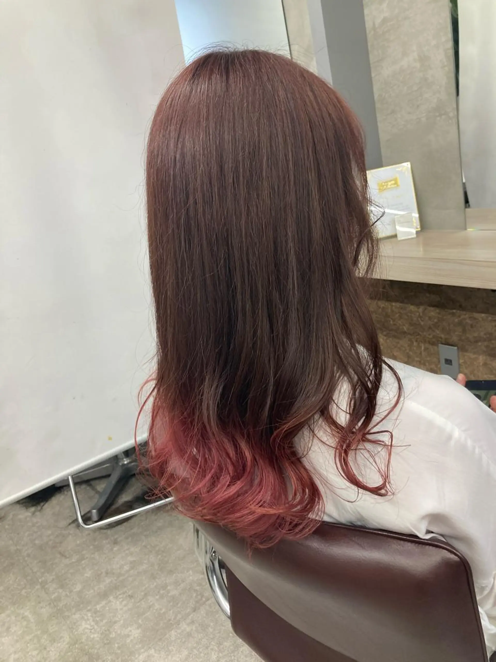 ロング カラー ブリーチ グラデーションカラー ピンクカラー ヘアカラー ブリーチ&似合せボブ 田中寛十のヘアスタイル