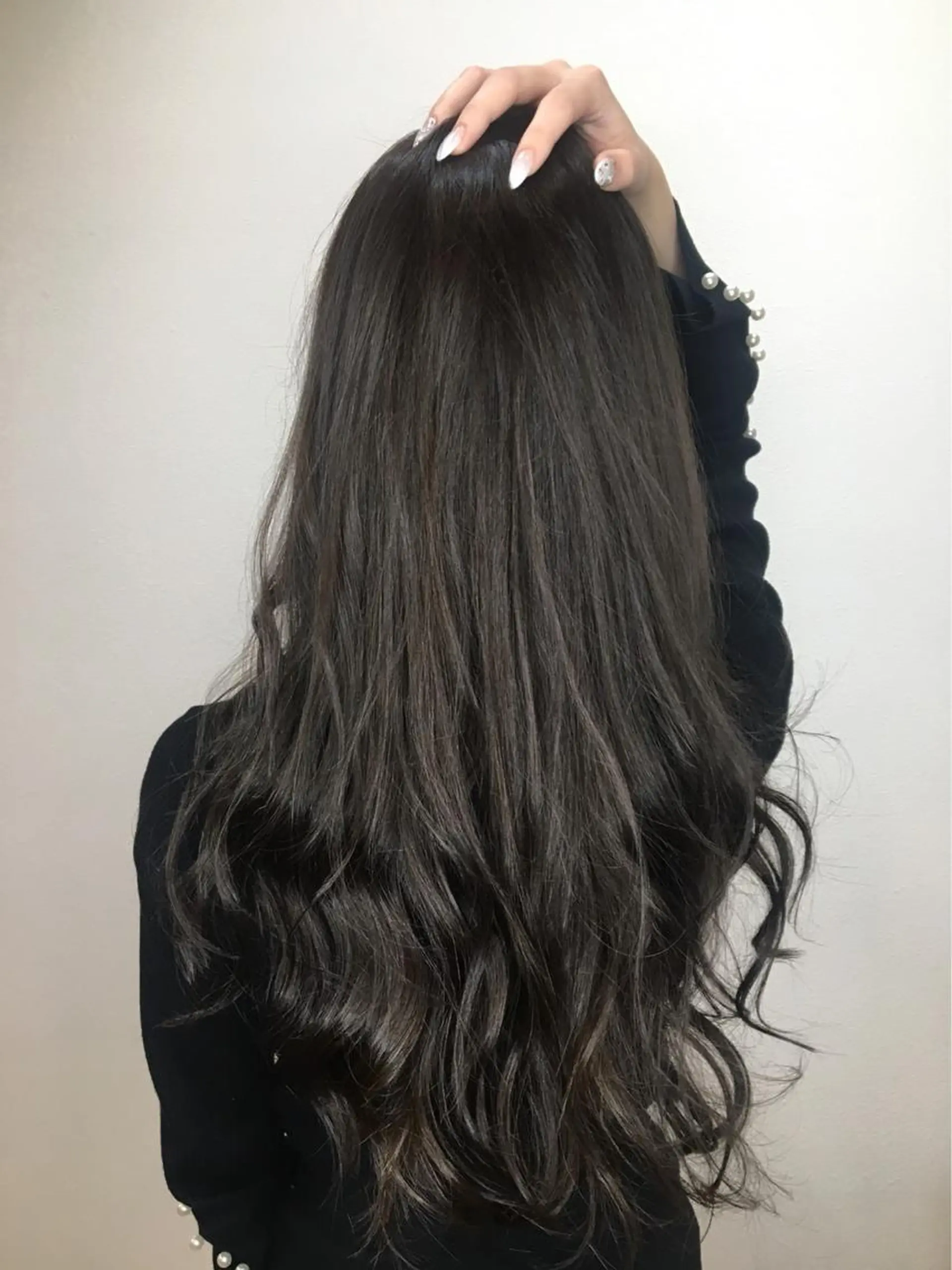 ロング カラー パーマ ヘアアレンジ メンズ キッズ マツエク・マツパ アッシュ ダークアッシュ Luela堅田所属・田中 裕士のヘアスタイル