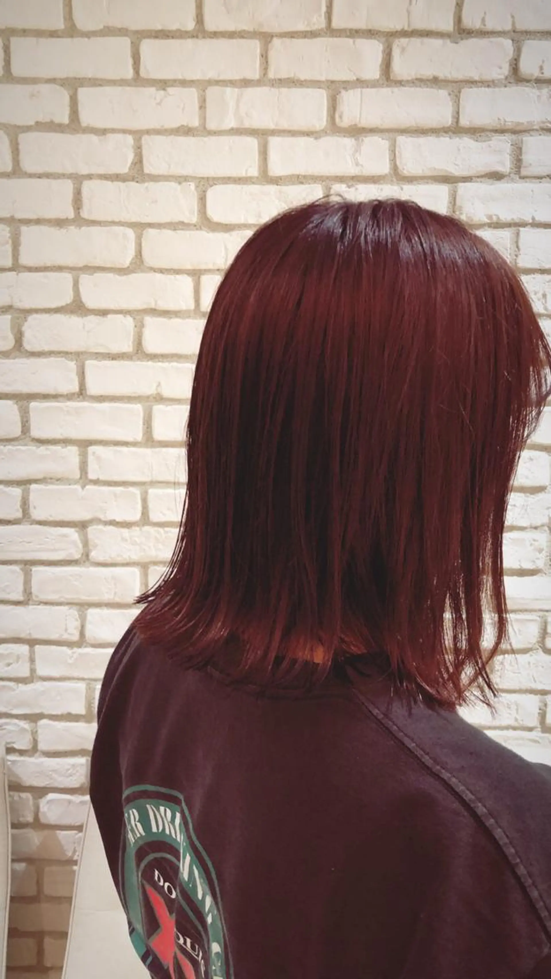 ミディアム カラー オレンジ レッドカラー カット ハイトーン✨最新髪質 改善👩ryuyaのヘアスタイル