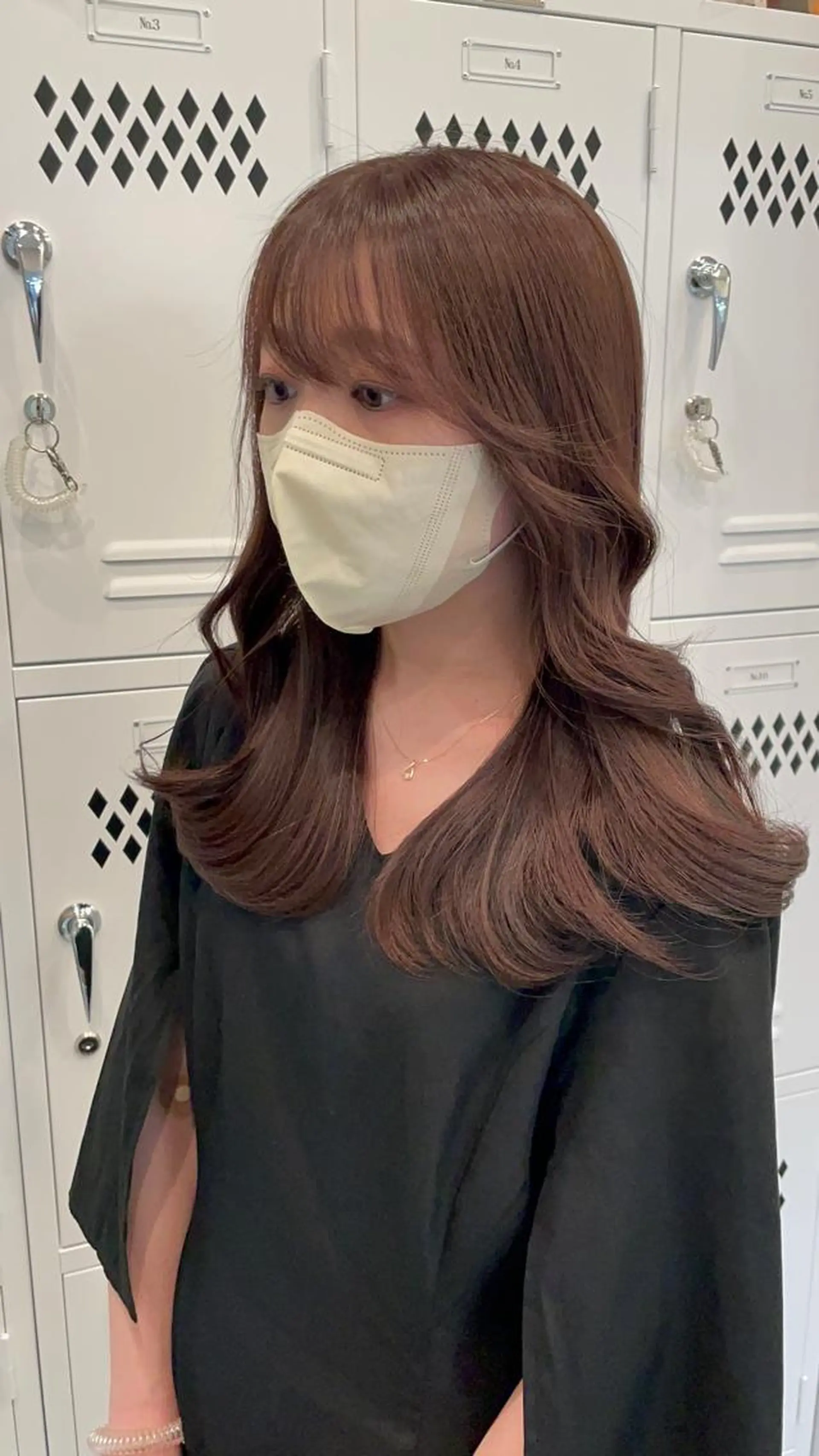 ロング ラベンダーベージュ タンバルモリ/ タッセルボブ/神山のヘアスタイル