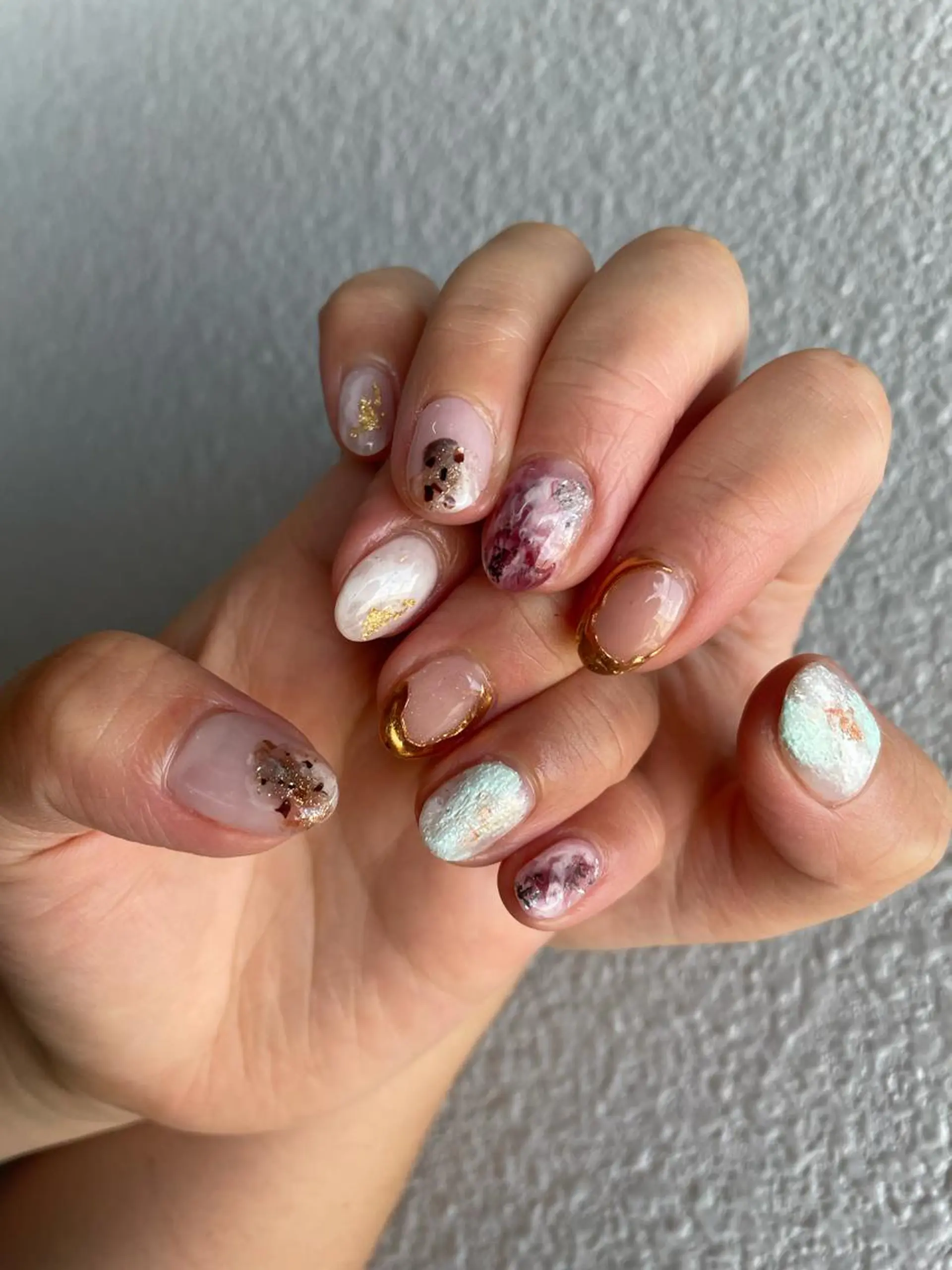 ロング カラー ヘアアレンジ キッズ ネイル マツエク・マツパ 福田 加奈のネイルデザイン