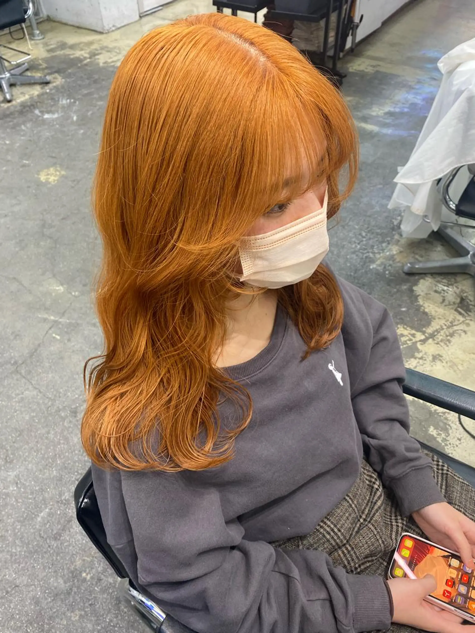 セミロング カラー 💗💗韓国レイヤー yu-ki💗💗のヘアスタイル