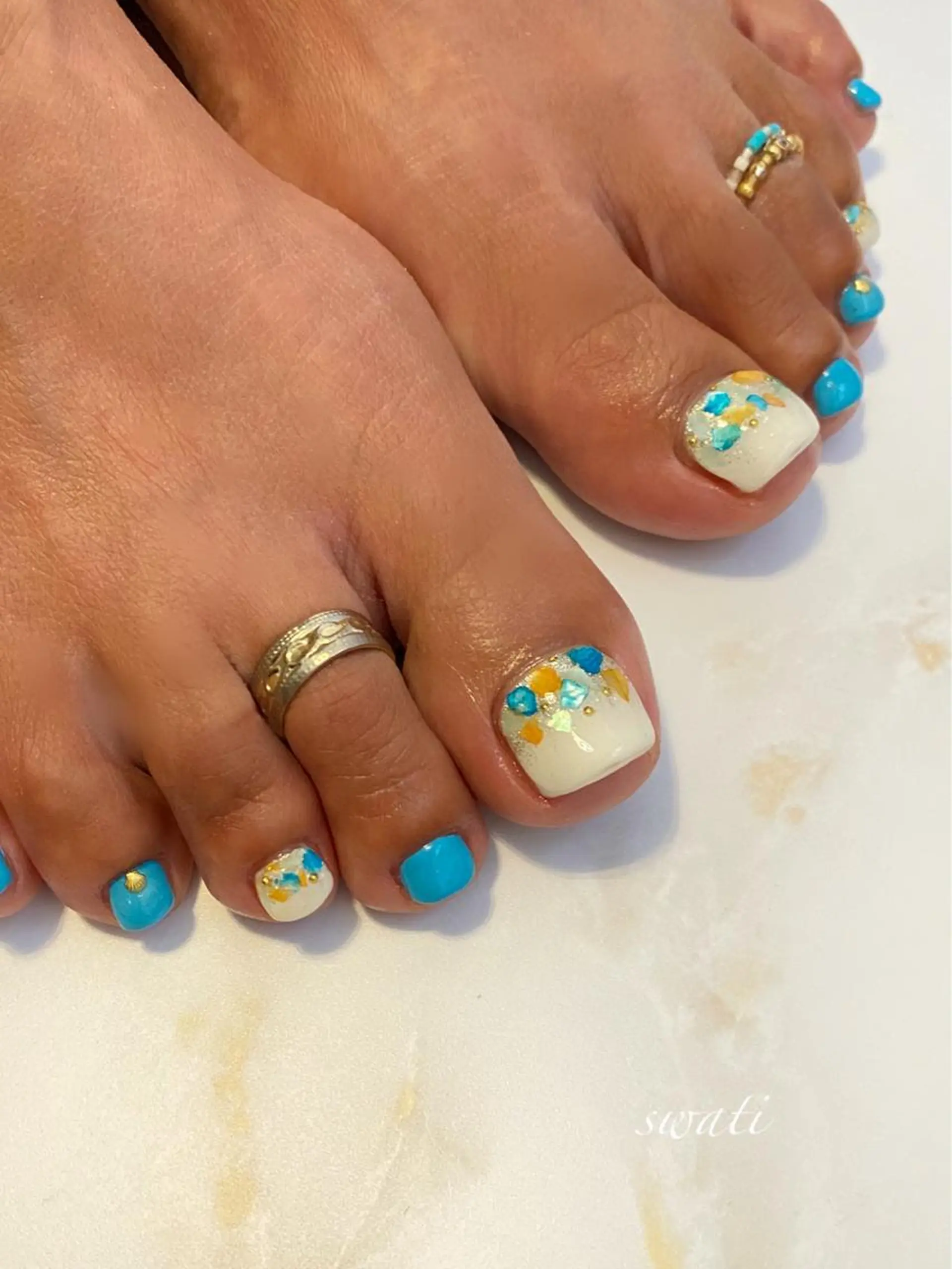 ネイル アートネイル フットネイル オフィスネイル 春ネイル 夏ネイル yuko （ネイリスト）のネイルデザイン