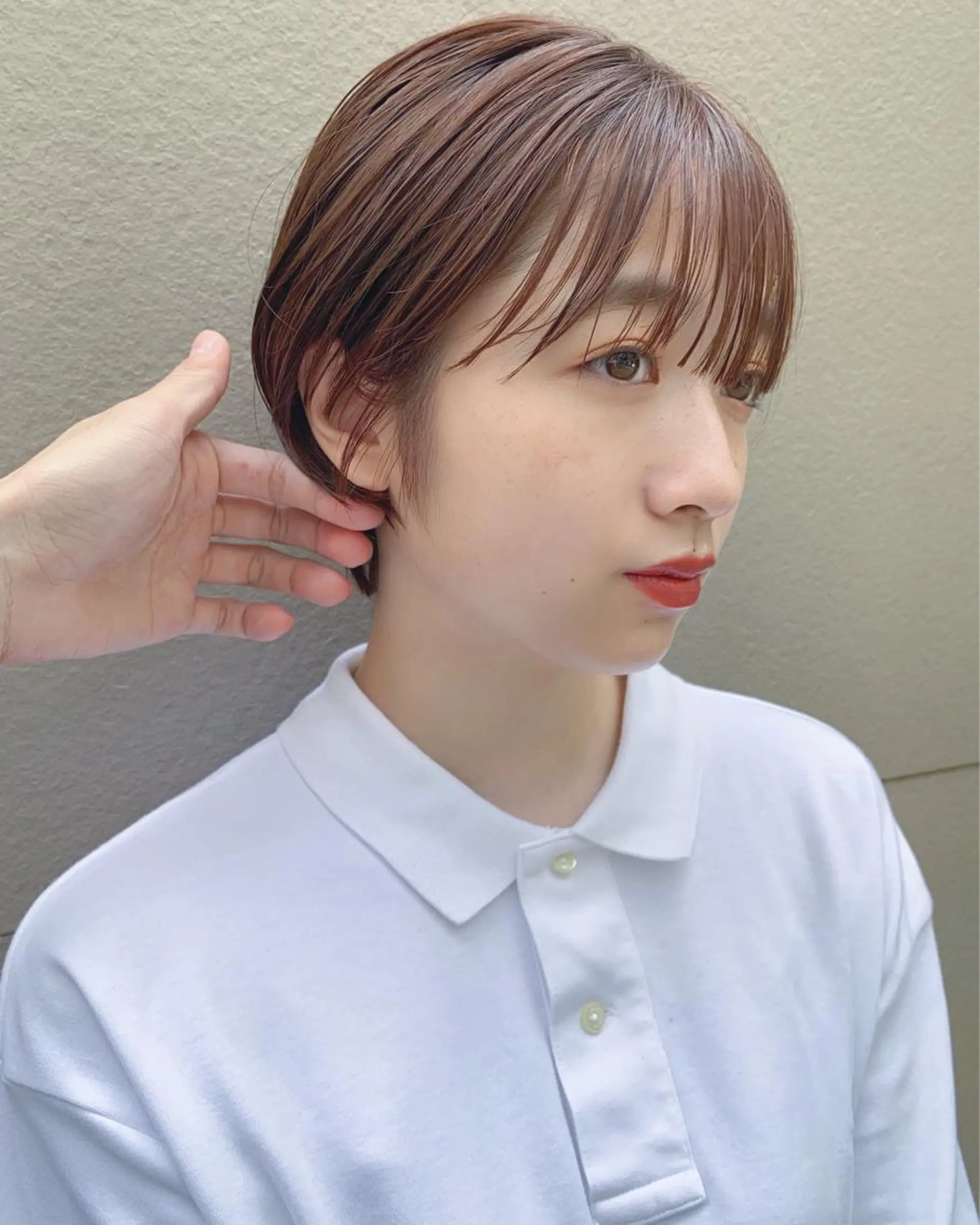 ショート カラー ボブパーマコテ巻き風 パーマNo1深江秀平のヘアスタイル