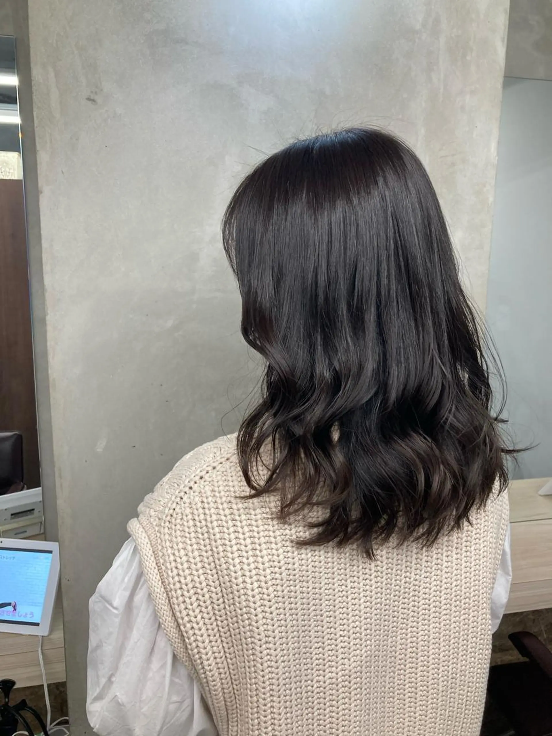 ミディアム カラー ヘアカラー トリートメント ブリーチ&似合せボブ 田中寛十のヘアスタイル