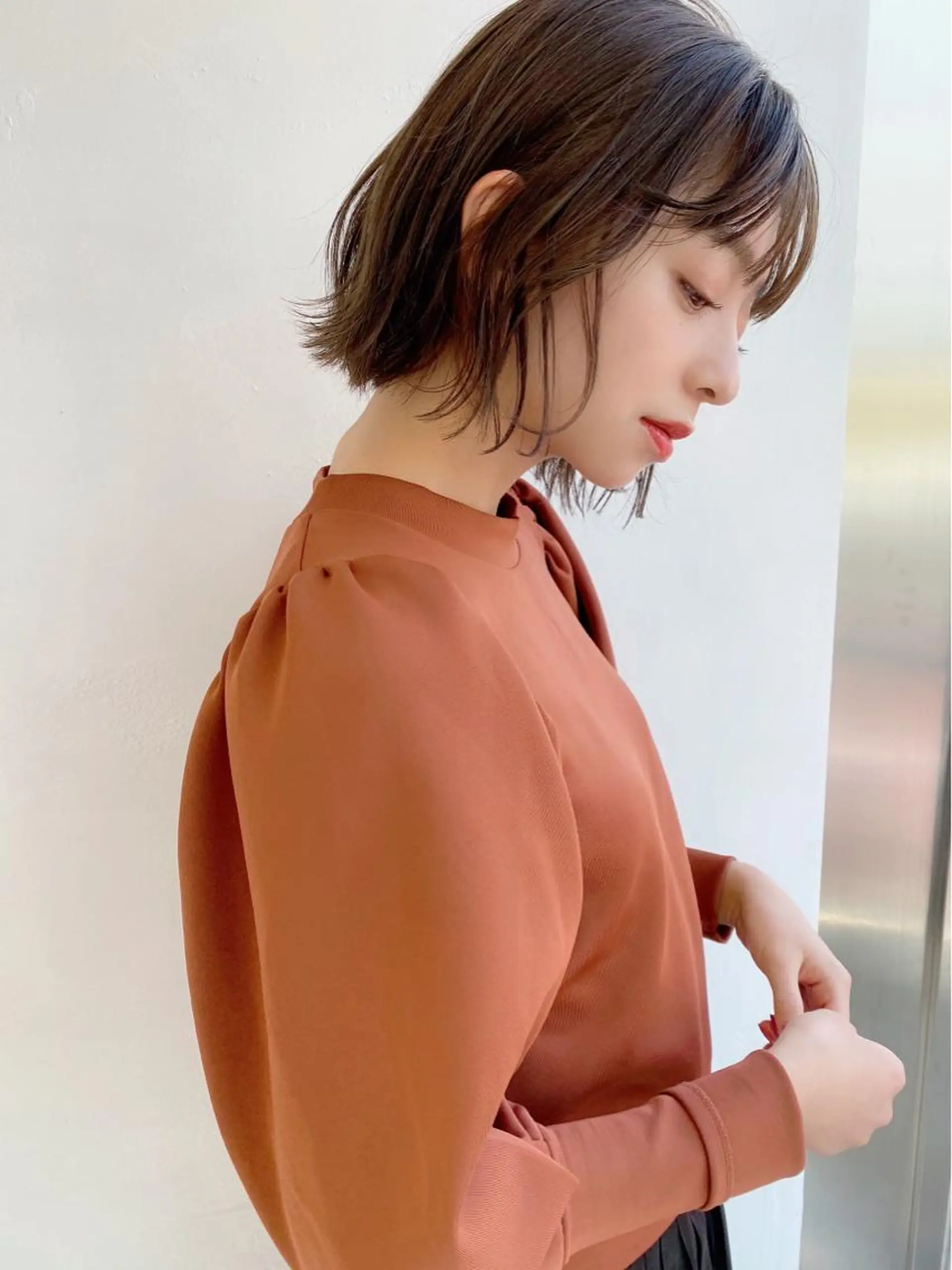 ショート 切りっぱなしボブ ボブ 鎌倉 彩のヘアスタイル