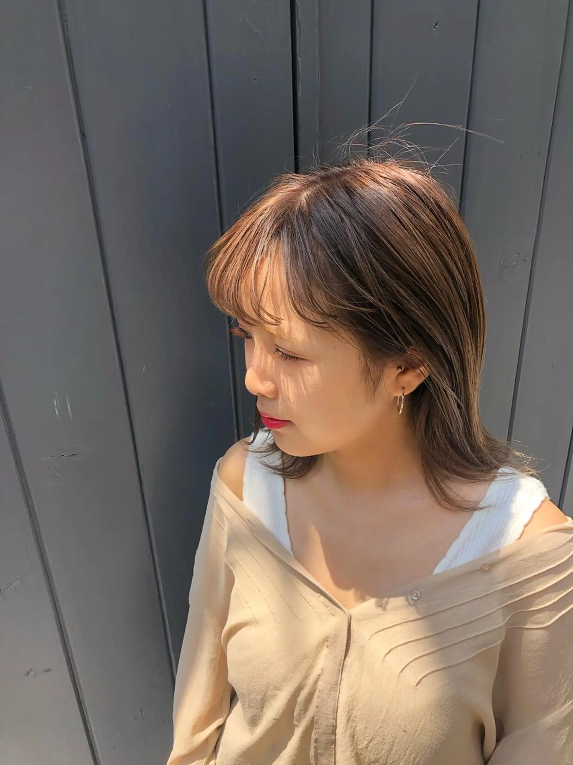 ミディアム カット ヘアカラー トリートメント :::  gally :::のヘアスタイル