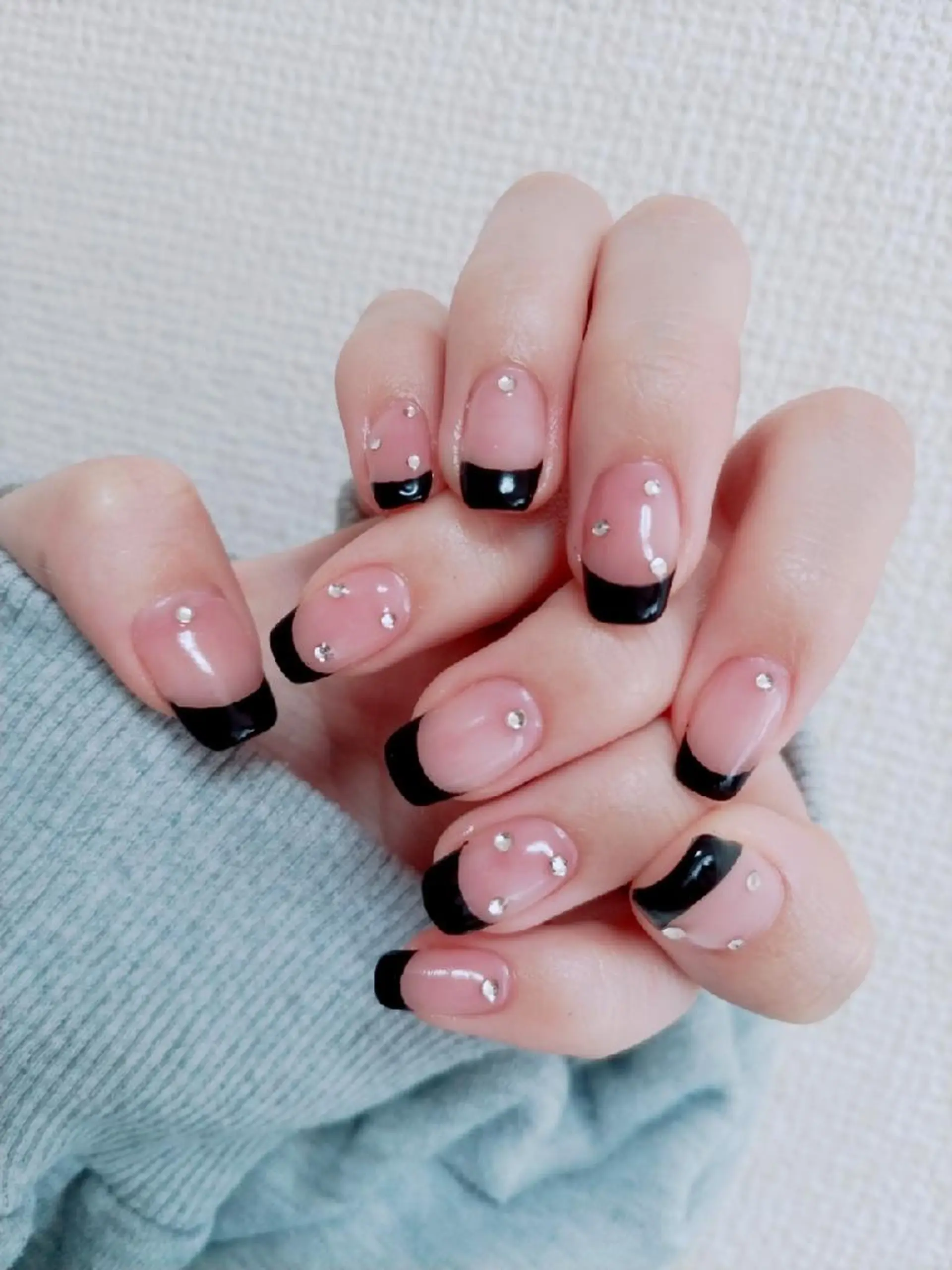 ネイル ストーンネイル ハンドネイル 門戸厄神プライベートサロンulunail所属・ulunail mikaのネイルデザイン