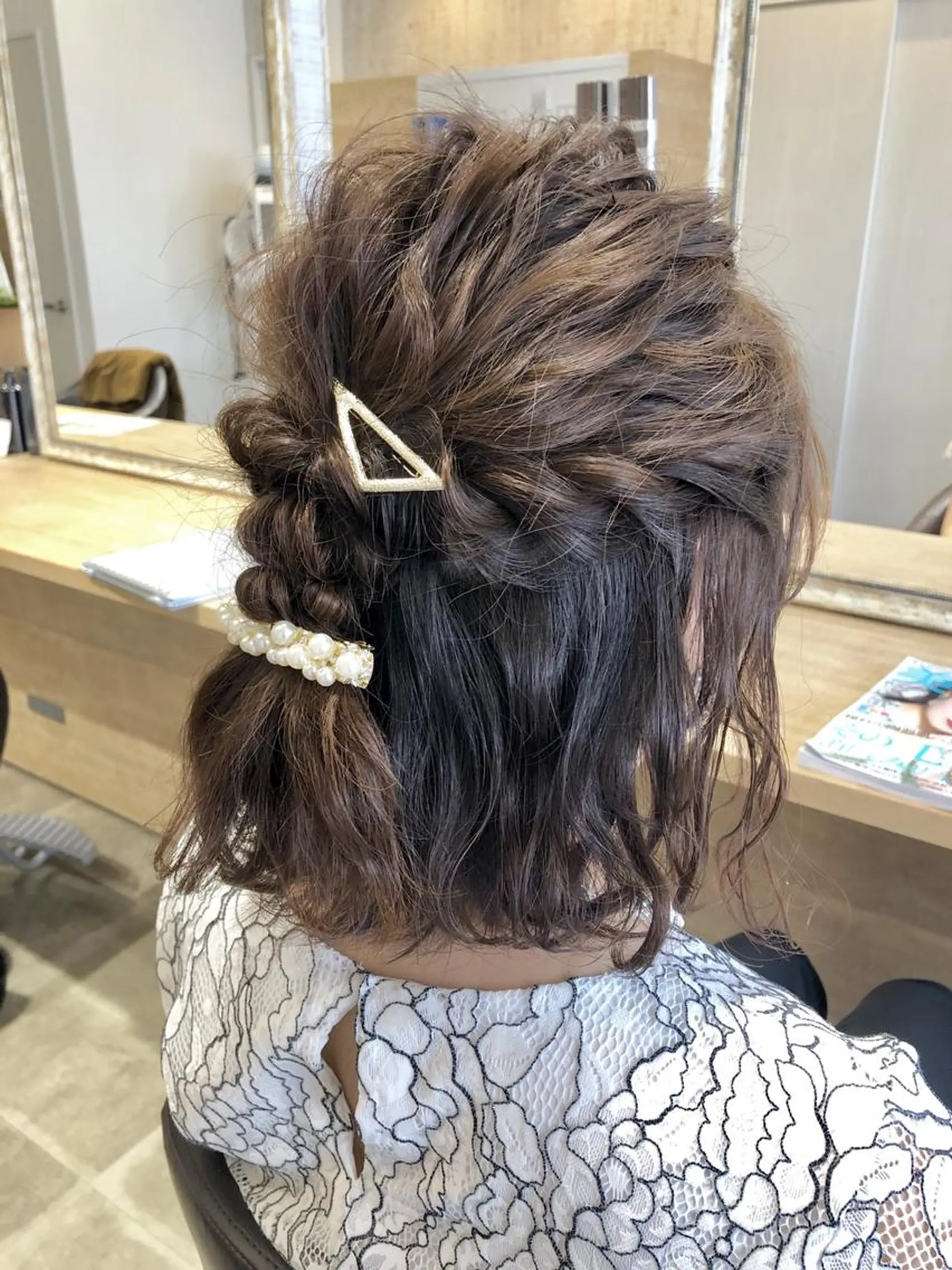 ミディアム ヘアアレンジ ビューティービースト 鹿児島店のヘアスタイル