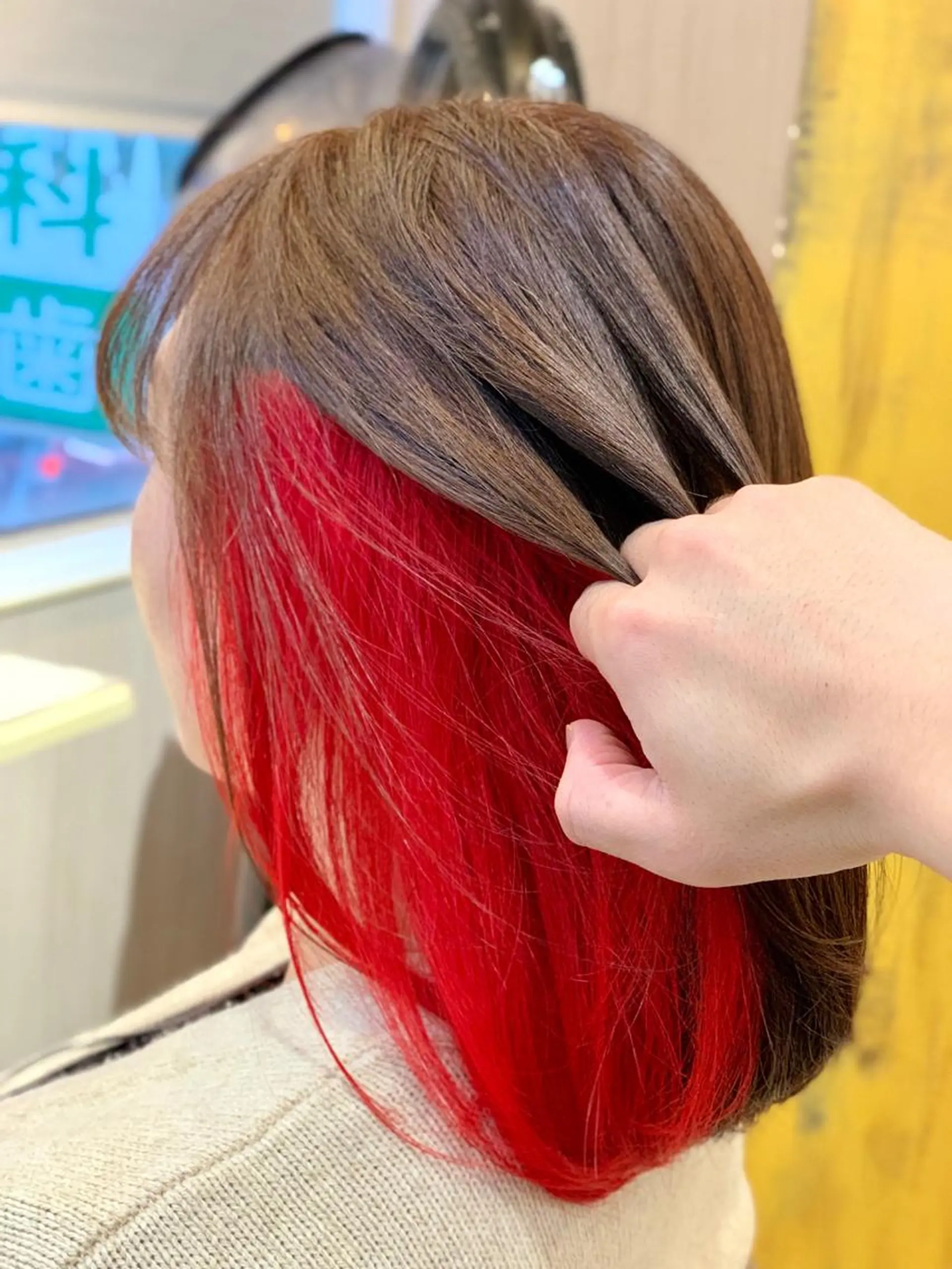 セミロング カラー ヘアアレンジ ⭐️柏木皇気ブリーチ ムラ修正/他店直しのヘアスタイル