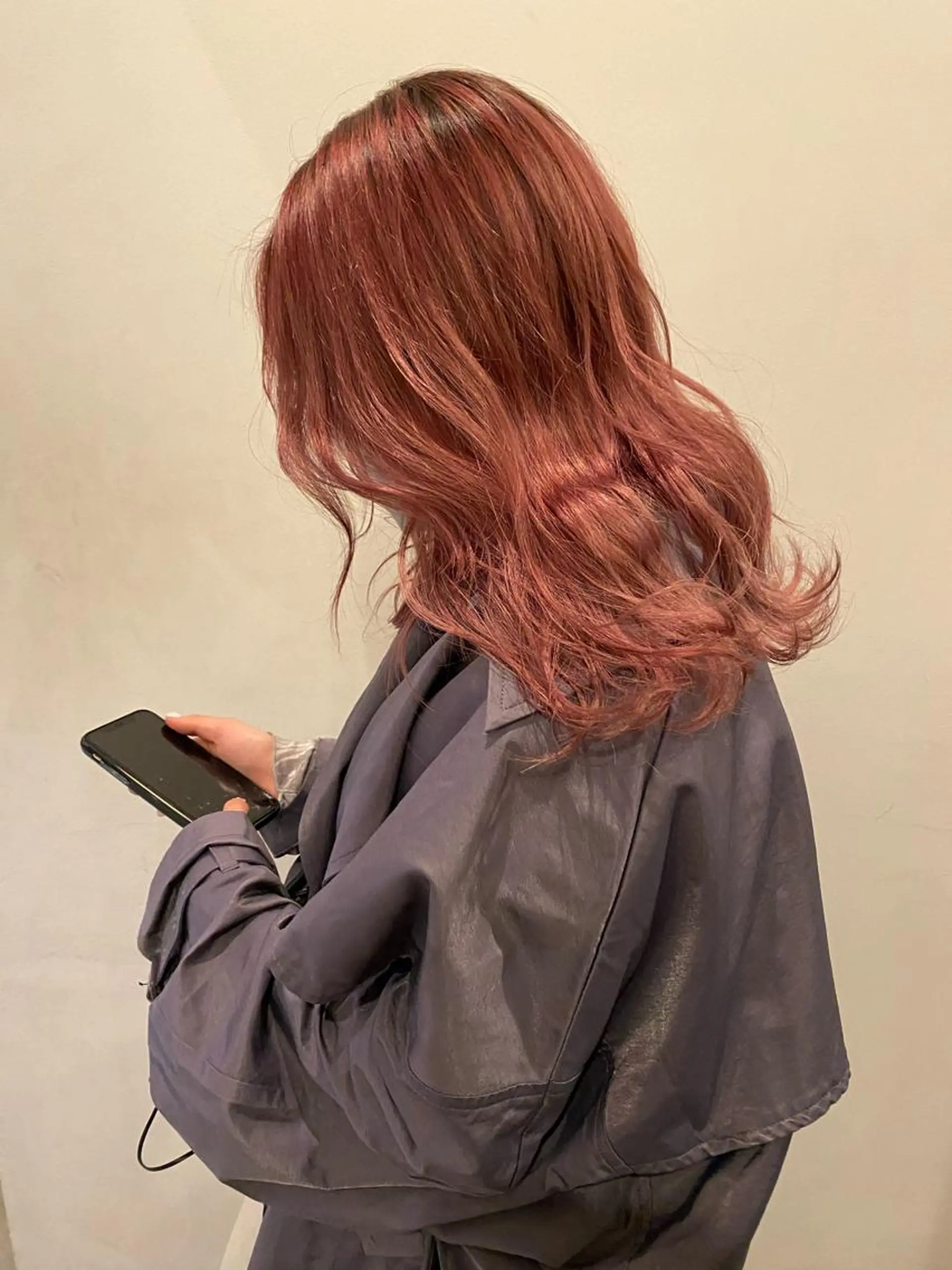 セミロング カラー パーマ ヘアアレンジ メンズ キッズ グラデーションカラー レッドカラー deco所属・無料カットモデル 丸川英心のヘアスタイル