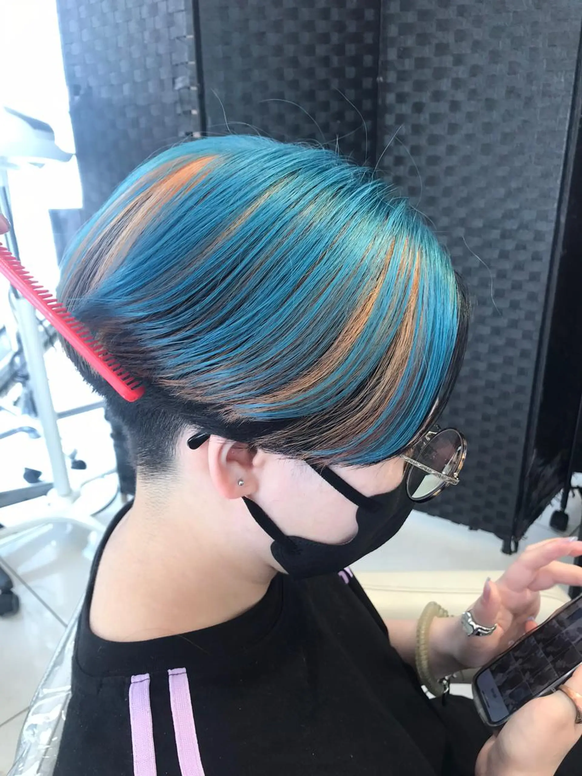 ショート カラー ブルーカラー オレンジ あらげ 🌈推しカラー🌈ᵕのヘアスタイル