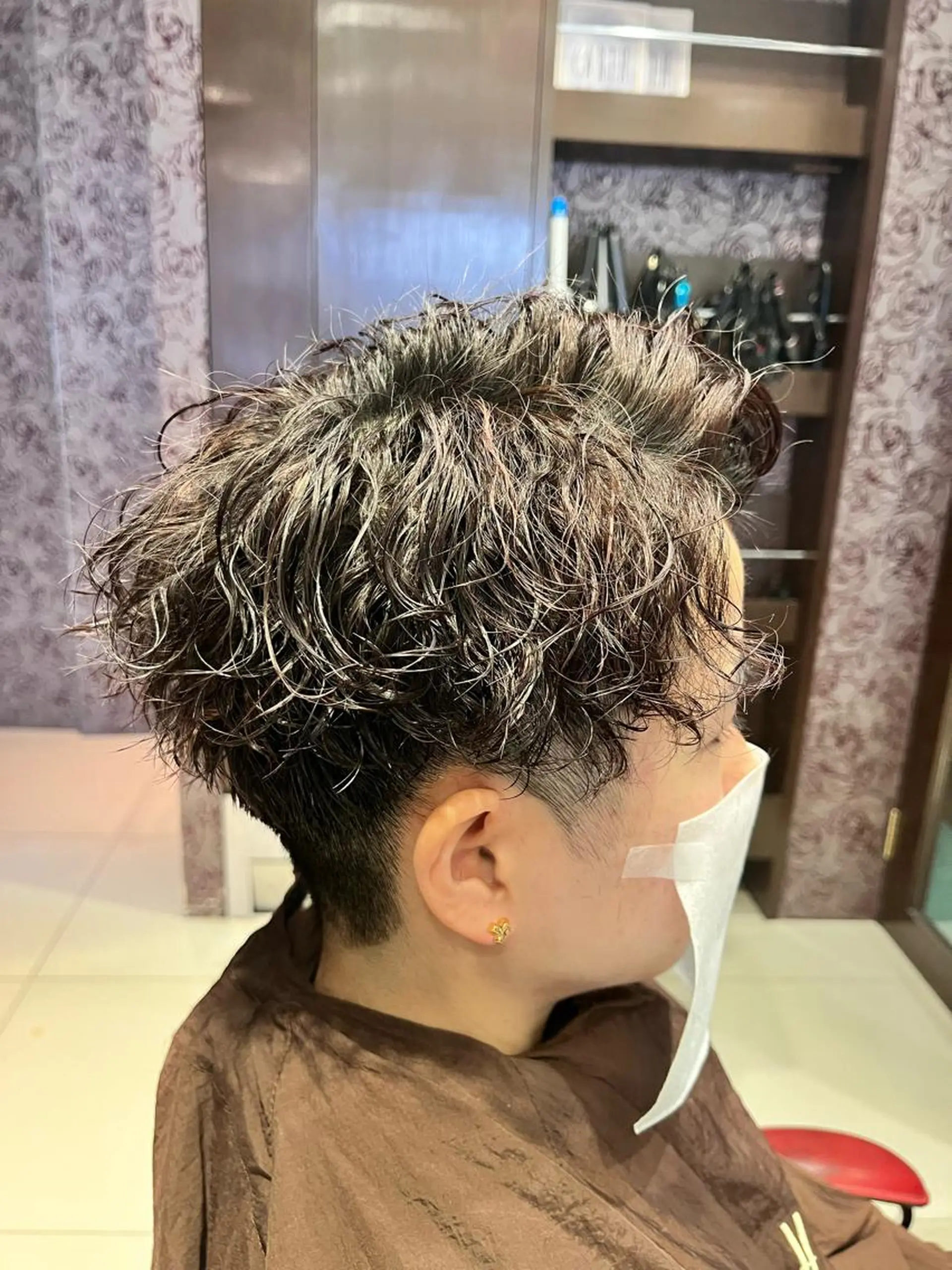 パーマ メンズ カット パーマ 12月空きあり 上野颯太のヘアスタイル