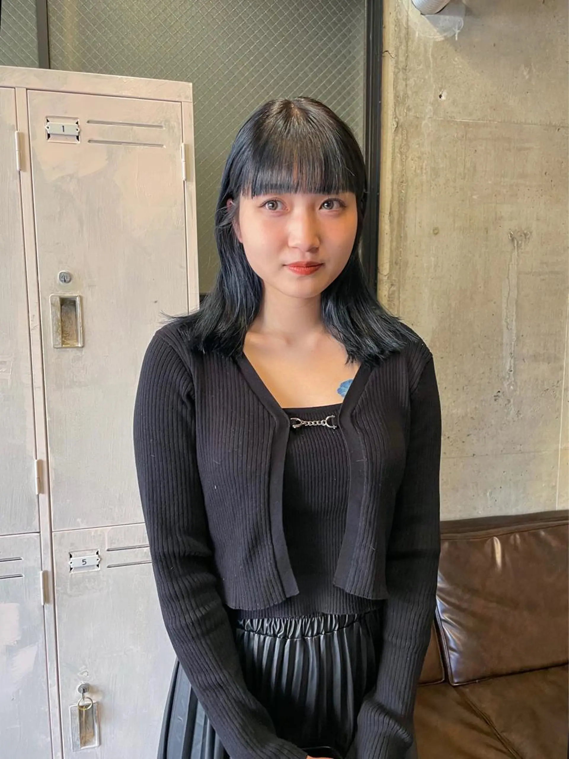 ミディアム カラー パーマ/レイヤー 岩山丈一郎のヘアスタイル