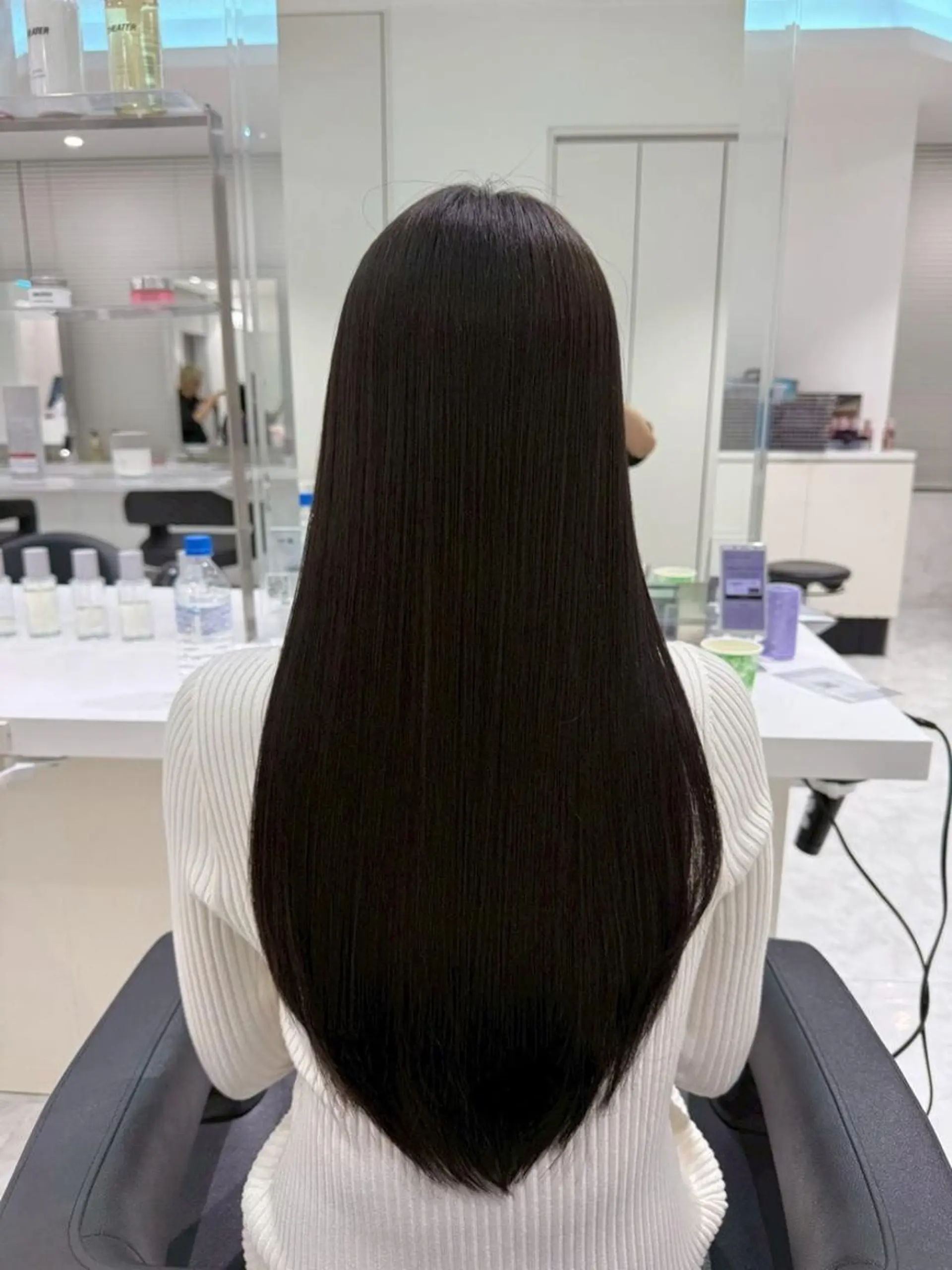 カラー 韓国風スタイル🪽 暗髪ヘア🪽のヘアスタイル