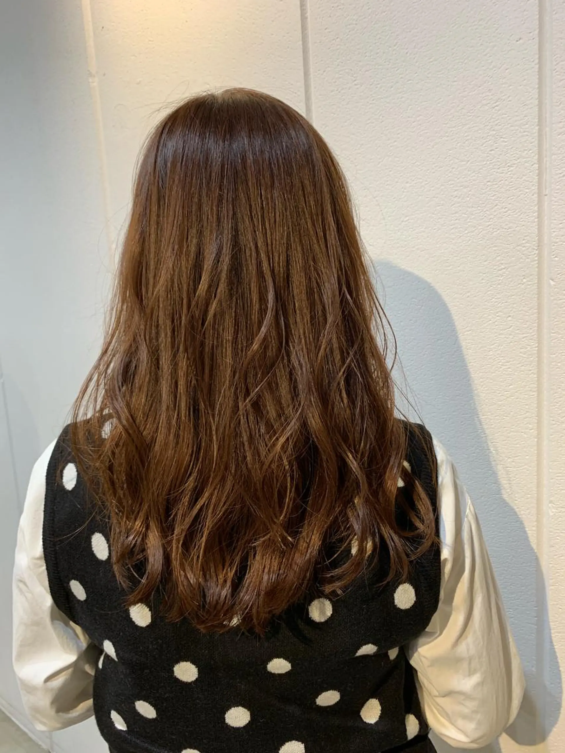 ロング カラー ブラウンカラー オレンジ Lolonois梅田 /Okazaki:)のヘアスタイル